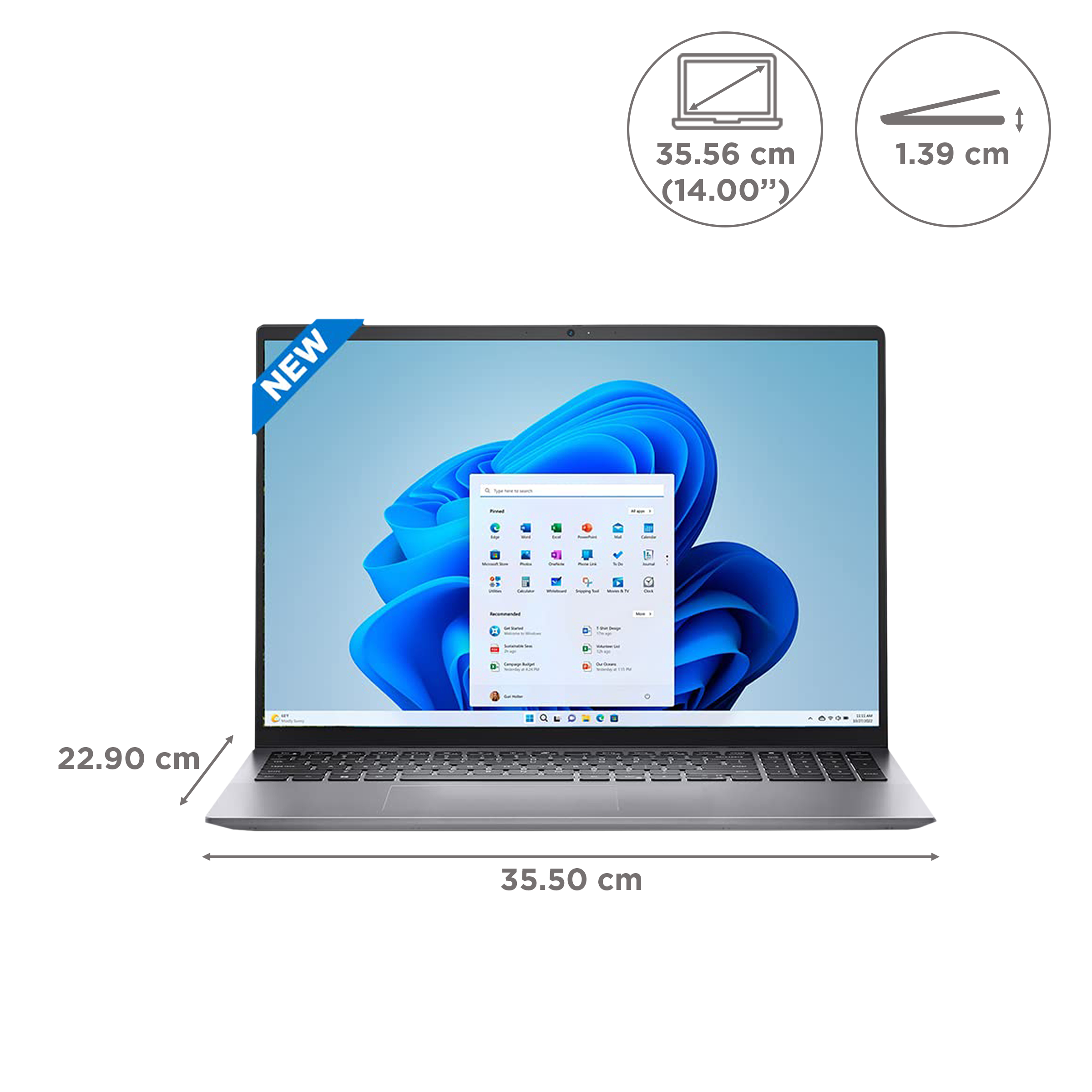 DELL Vostro 3425 AMD Ryzen 5 5th Gen (14 inch, 16GB, 512GB, Windows 13, MS Office 2021, AMD Radeon, Full HD Display, Titan Grey, M552321WIN9S)_2