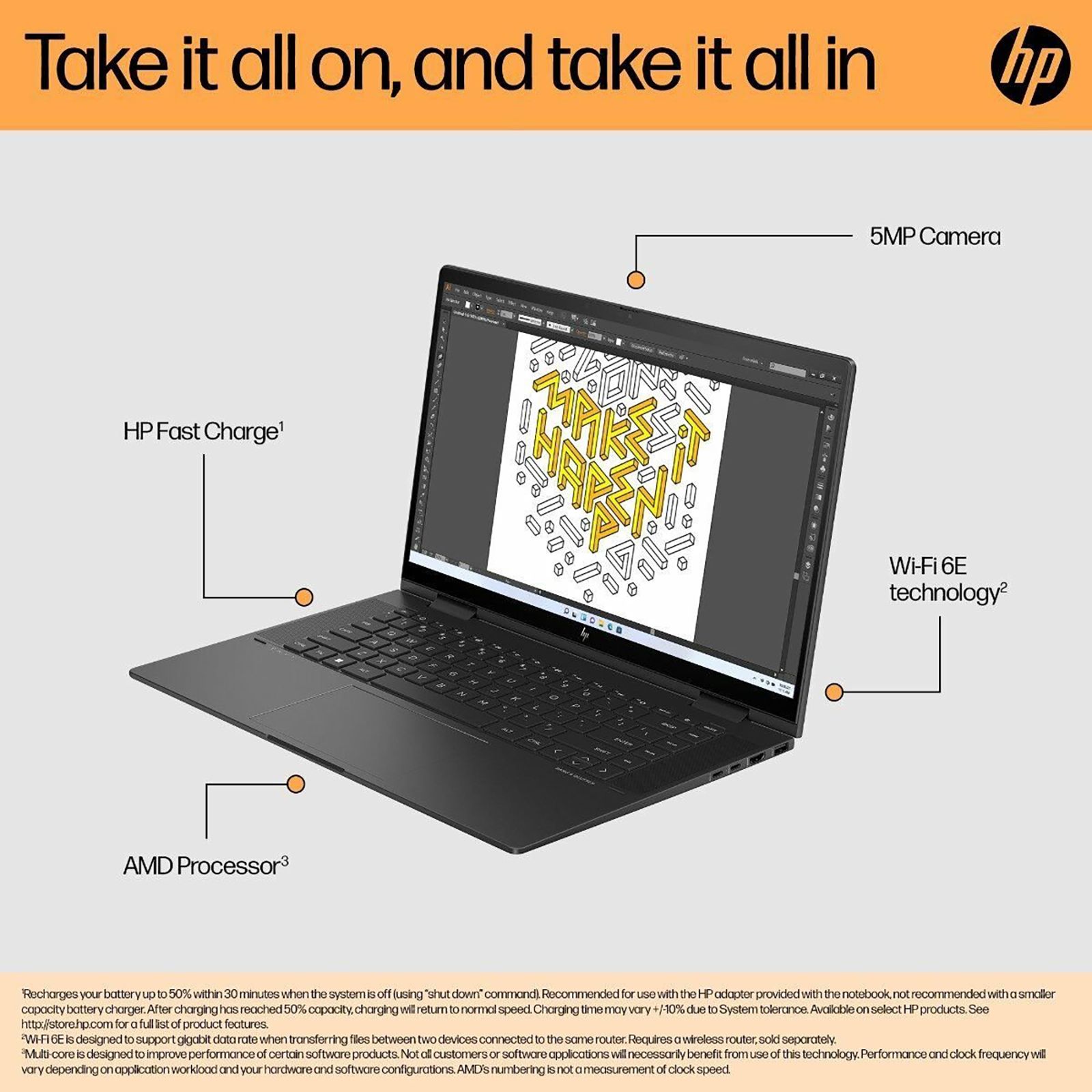 HP Envy x360 15-fh0014AU AMD Ryzen 5 (15.6 inch, 8GB, 512GB, Windows 11 Home, MS Office 2021, AMD Radeon, FHD IPS Display, Nightfall Black, 8C4S0PA)_11