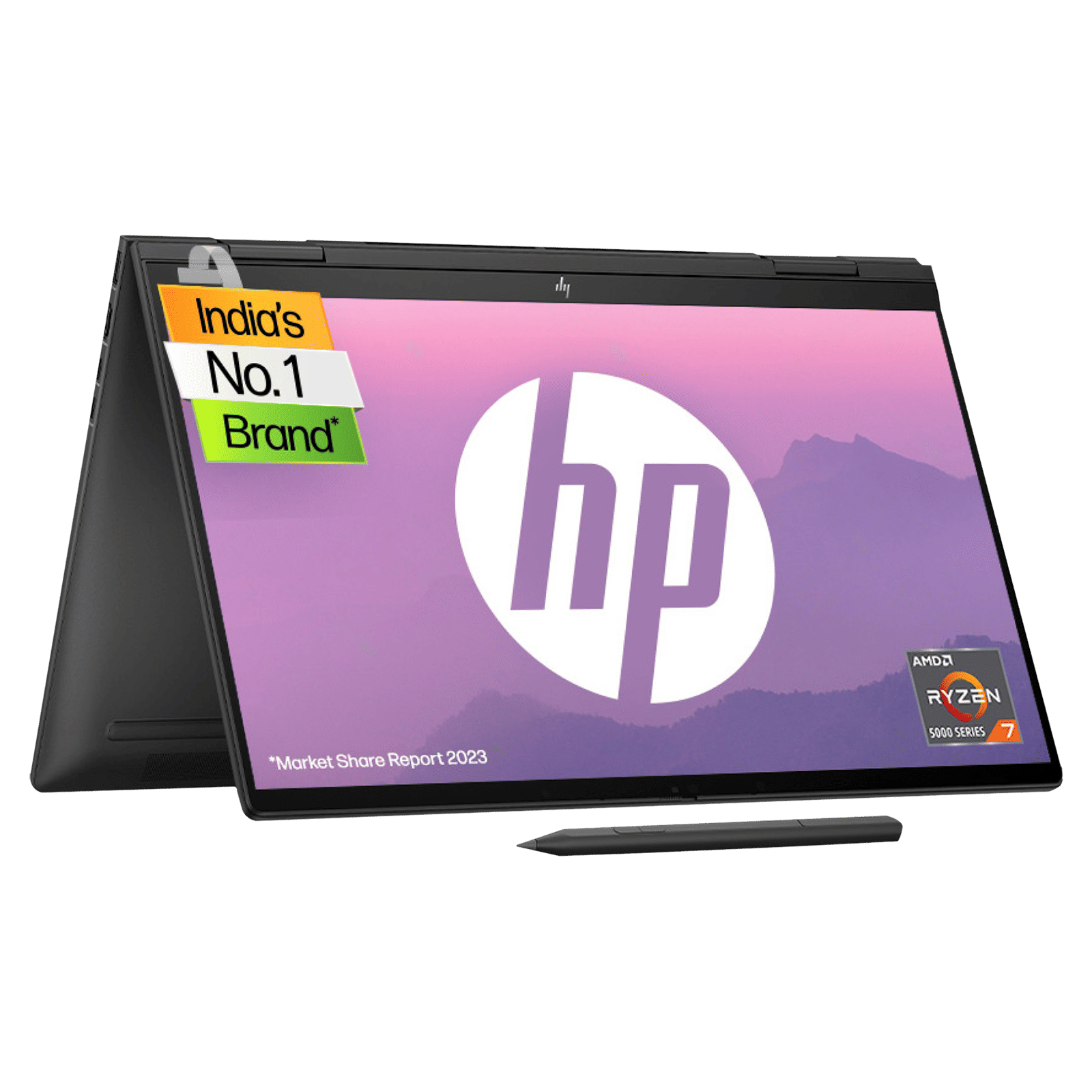 HP Envy x360 15-fh0019AU AMD Ryzen 7 (15.6 inch, 16GB, 512GB, Windows 11 Home, MS Office 2021, AMD Radeon, FHD IPS Display, Nightfall Black, 8C4S3PA)_1