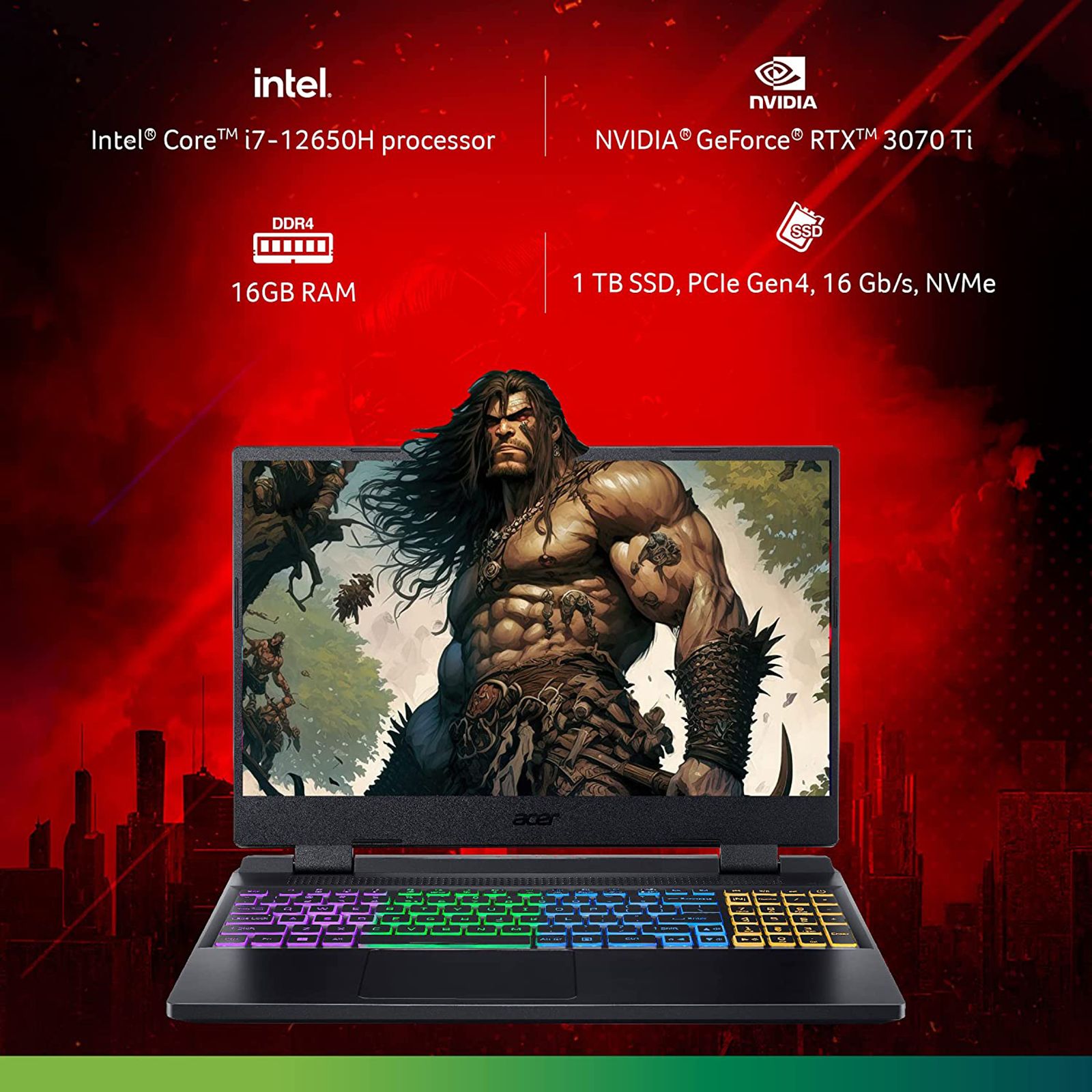 acer Nitro 5 Intel Core i7 12th Gen Gaming Laptop (16GB, 1TB SSD, Windows 11 Home, 8GB Graphics, 15.6 inch 165 Hz QHD IPS Display, NVIDIA GeForce RTX 3070 Ti, Black, 2.6 KG) acer Nitro 5 Intel Core i7 12th Gen Gaming Laptop (16GB, 1TB SSD, Windows 11 Home, 8GB Graphics, 15.6 inch 165 Hz QHD IPS Display, NVIDIA GeForce RTX 3070 Ti, Black, 2.6 KG)_14