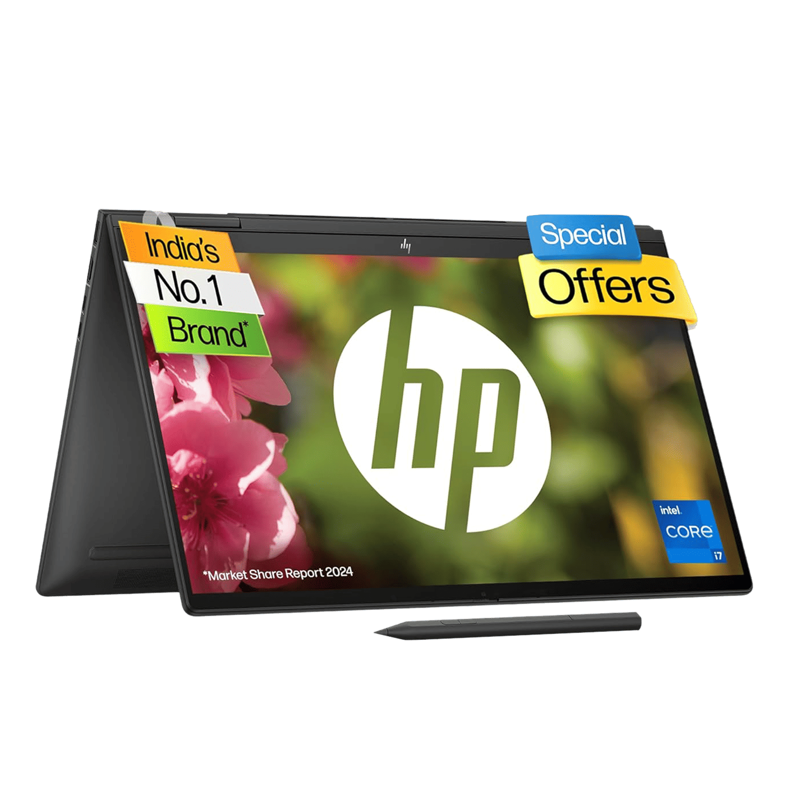 HP Envy x360 15-fe0030TU Intel Core i7 13th Gen (15.6 inch, 16GB, 512GB, Windows 11 Home, MS Office 2021, Intel Iris XE, OLED Display, Nightfall Black, 8C4R8PA) HP Envy x360 15-fe0030TU Intel Core i7 13th Gen (15.6 inch, 16GB, 512GB, Windows 11 Home, MS Office 2021, Intel Iris XE, OLED Display, Nightfall Black, 8C4R8PA)_1