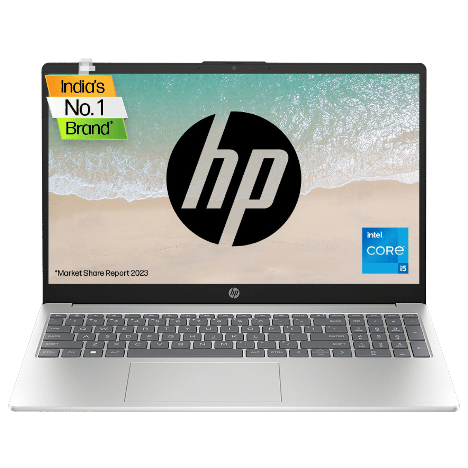 HP 15-fd0011TU Intel Core i5 13th Gen Thin and Light Laptop (8GB, 512GB, Windows 11 Home, 15.6 inch FHD Display, MS Office 2021, Natural Silver, 1.59 KG)_1