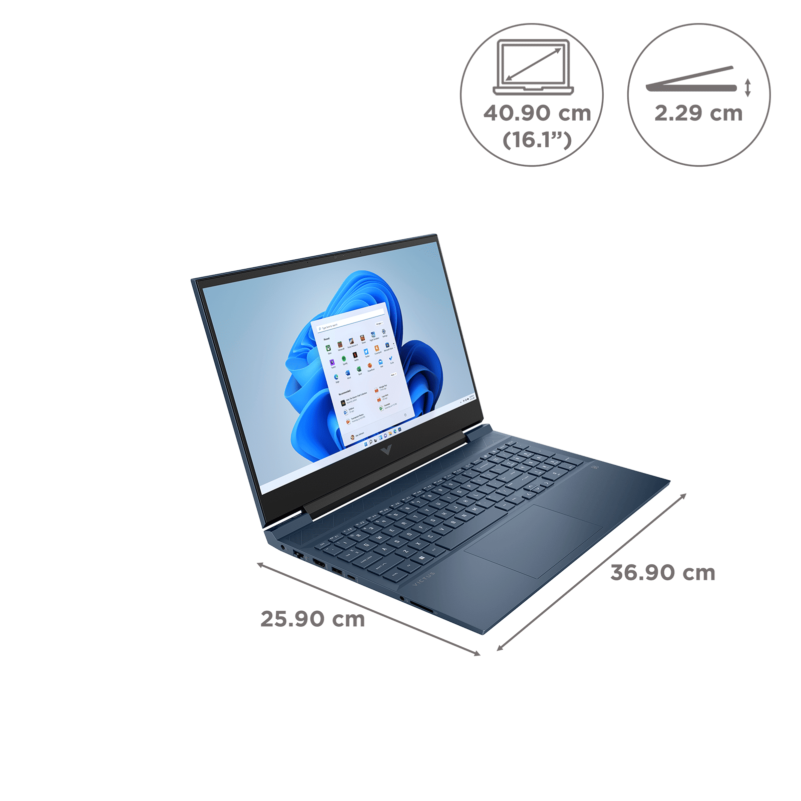HP Victus 16-s0089AX AMD Ryzen 7 Laptop (16GB, 1TB, Windows 11 Home, 16.1 inch Full HD IPS Display, MS Office 2021, Performance Blue, 2.29 KG)_2