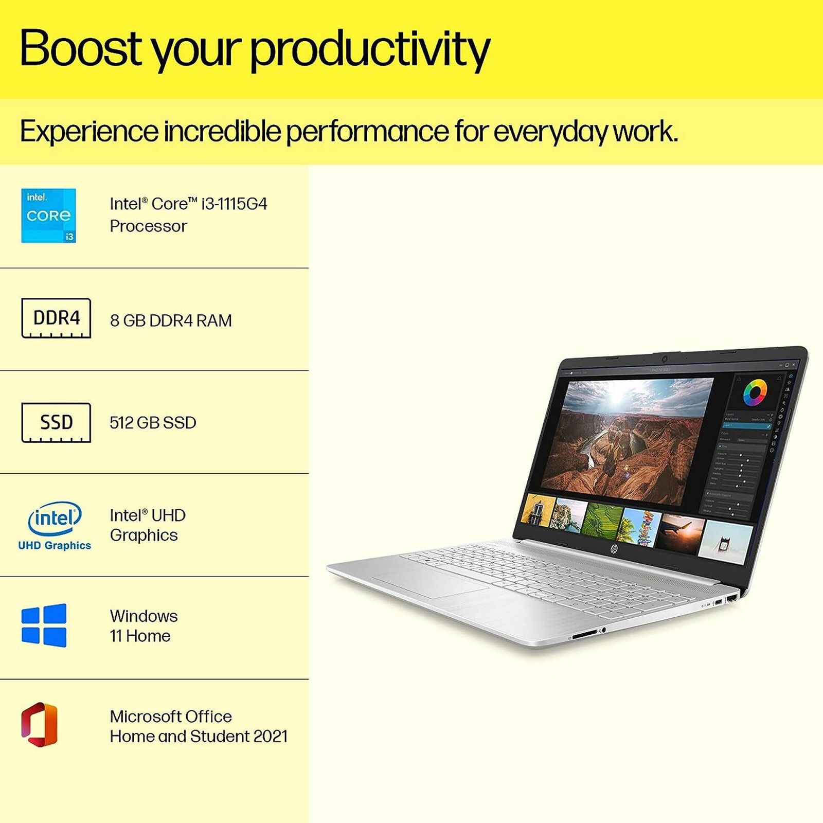 HP 15s-fr2515TU Intel Core i3 11th Gen (15.6 inch, 8GB, 512GB, Windows 11 Home, MS Office 2021, Intel UHD Graphics, Full HD Display, Natural Silver, 8G149PA) HP 15s-fr2515TU Intel Core i3 11th Gen (15.6 inch, 8GB, 512GB, Windows 11 Home, MS Office 2021, Intel UHD Graphics, Full HD Display, Natural Silver, 8G149PA)_10