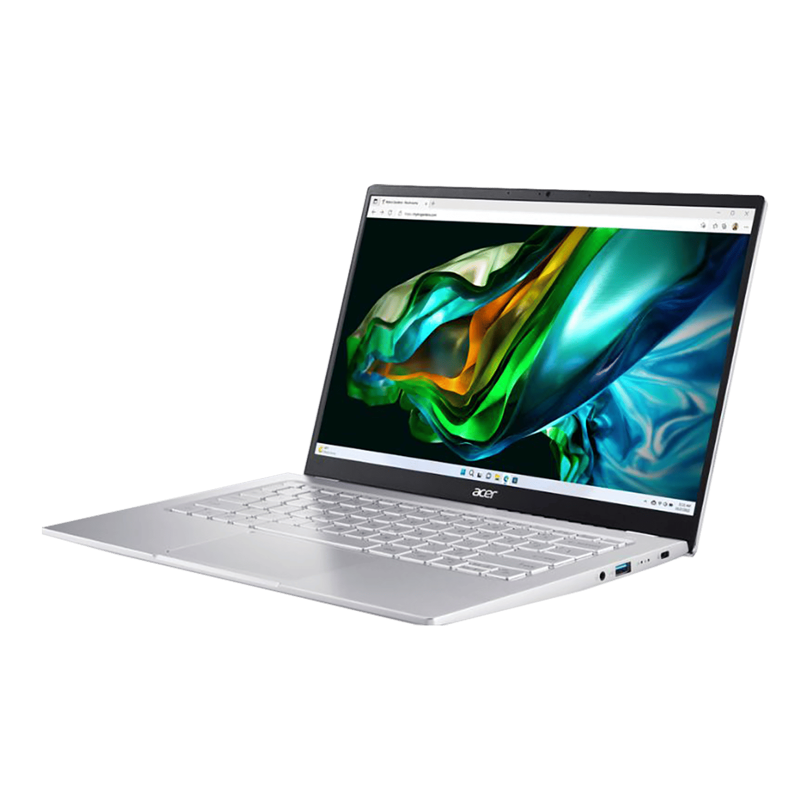 acer Swift Go AMD Ryzen 5 Thin and Light Laptop (16GB, 512GB SSD, Windows 11 Home, 14 inch FHD LED Backlit Display, MS Office 2021, Pure Silver, 1.25 KG)_3