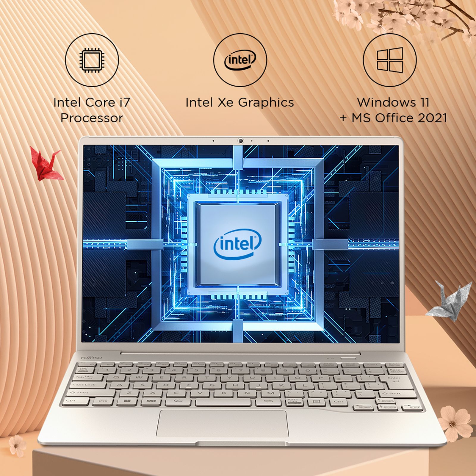 FUJITSU CH Intel Core i7 13th Gen (13.27 inch, 16GB, 512GB, Windows, MS Office 2021, Intel Iris Xe, Full HD Display, Beige, 4ZR1L82434) FUJITSU CH Intel Core i7 13th Gen (13.27 inch, 16GB, 512GB, Windows, MS Office 2021, Intel Iris Xe, Full HD Display, Beige, 4ZR1L82434)_8