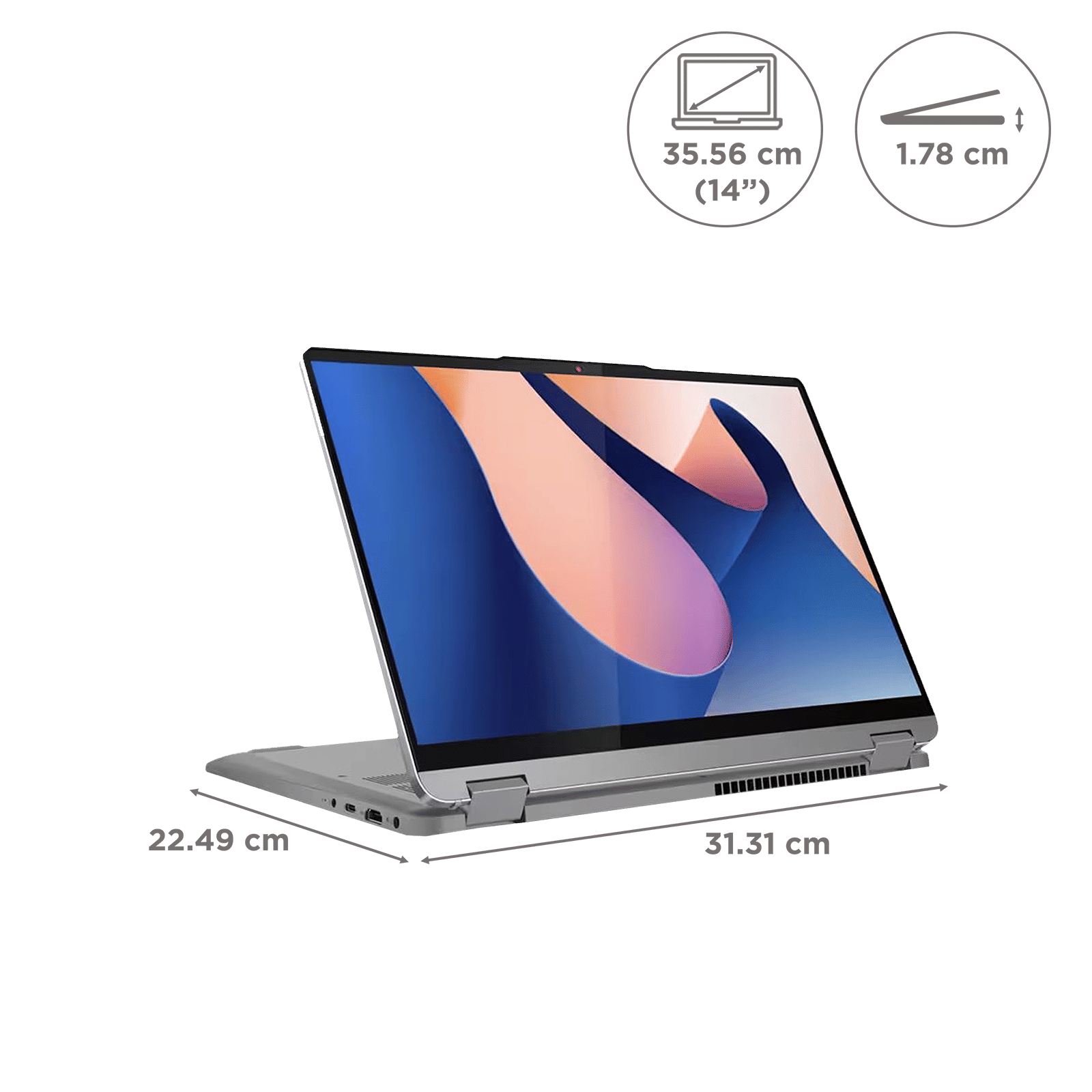 Lenovo IdeaPad Flex 5 14IRU8 Intel Core i5 13th Gen (14 inch, 16GB, 512GB, Windows, MS Office 2021, Intel Iris Xe, Full HD Display, Metallic Grey, 82Y00050IN)_2