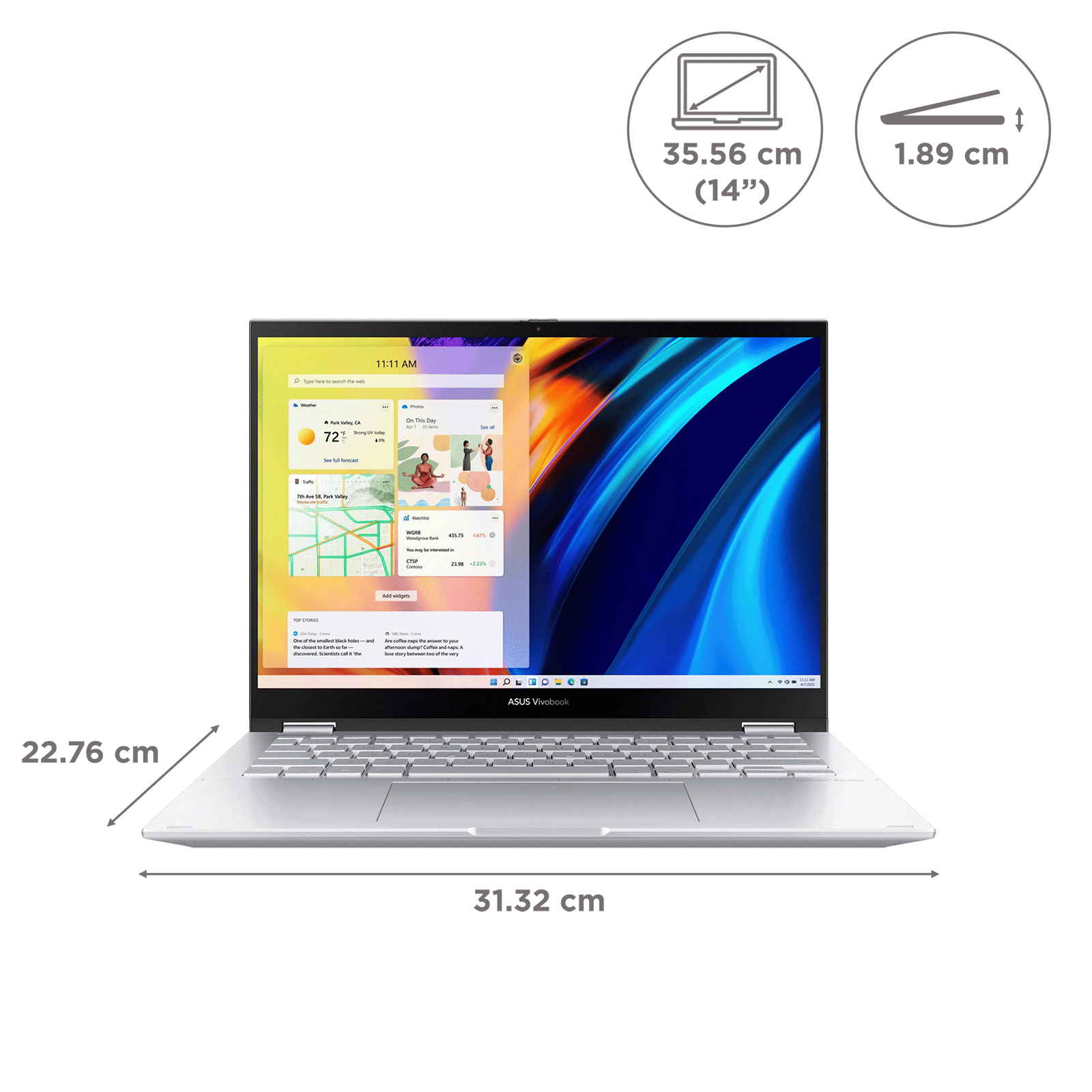 ASUS Vivobook S Flip AMD Ryzen 7 2-in-1 Laptop (16GB, 1TB SSD, Windows 11 Home, 14 inch FHD Display, MS Office 2021, Cool Silver, 1.5 KG)_2