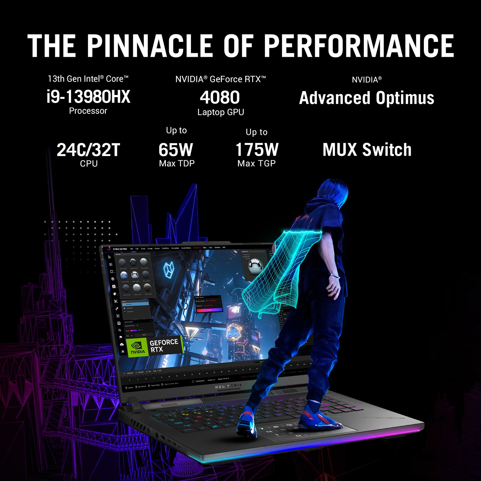 ASUS ROG Strix Intel Core i9 13th Gen Gaming Laptop (32GB, 1TB SSD, Windows 11 Home, 12GB Graphics, 16 inch 240Hz QHD Display, NVIDIA GeForce RTX 4080, MS Office 2021, Off Black, 2.6 KG) ASUS ROG Strix Intel Core i9 13th Gen Gaming Laptop (32GB, 1TB SSD, Windows 11 Home, 12GB Graphics, 16 inch 240Hz QHD Display, NVIDIA GeForce RTX 4080, MS Office 2021, Off Black, 2.6 KG)_9