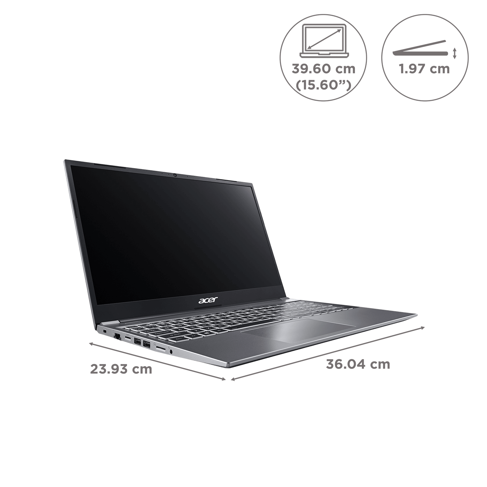 acer Aspire Lite Intel Core i3 12th Gen Laptop (8GB, 512GB SSD, Windows 11 Home, 15.6 inch LED Backlit Display, Steel Gray, 1.59 KG)_2