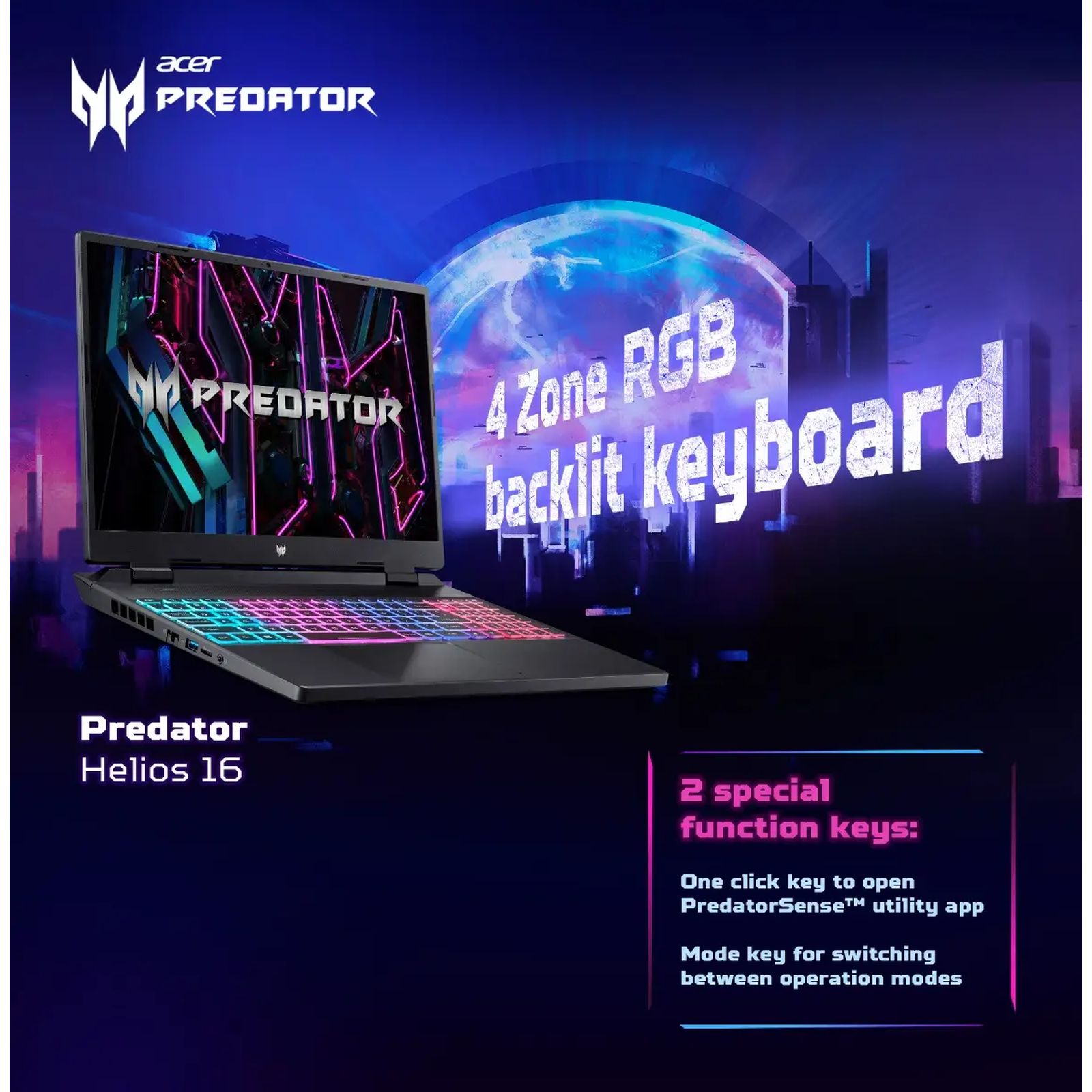 acer Predator Helios Neo 16 Intel Core i7 13th Gen Gaming Laptop (16GB, 1TB SSD, Windows 11 Home, 6GB Graphics, 16 inch 165 Hz WUXGA IPS Display, NVIDIA GeForce RTX 4050, Obsidian Black, 2.6 KG)_10