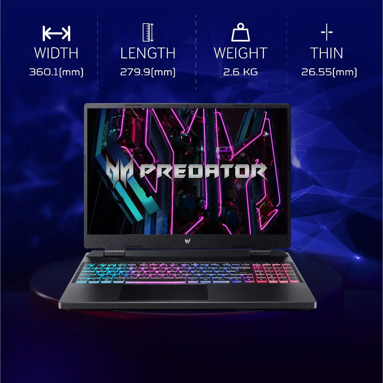 acer Predator Helios Neo 16 Intel Core i7 13th Gen Gaming Laptop (16GB, 1TB SSD, Windows 11 Home, 6GB Graphics, 16 inch 165 Hz WUXGA IPS Display, NVIDIA GeForce RTX 4050, Obsidian Black, 2.6 KG)_14