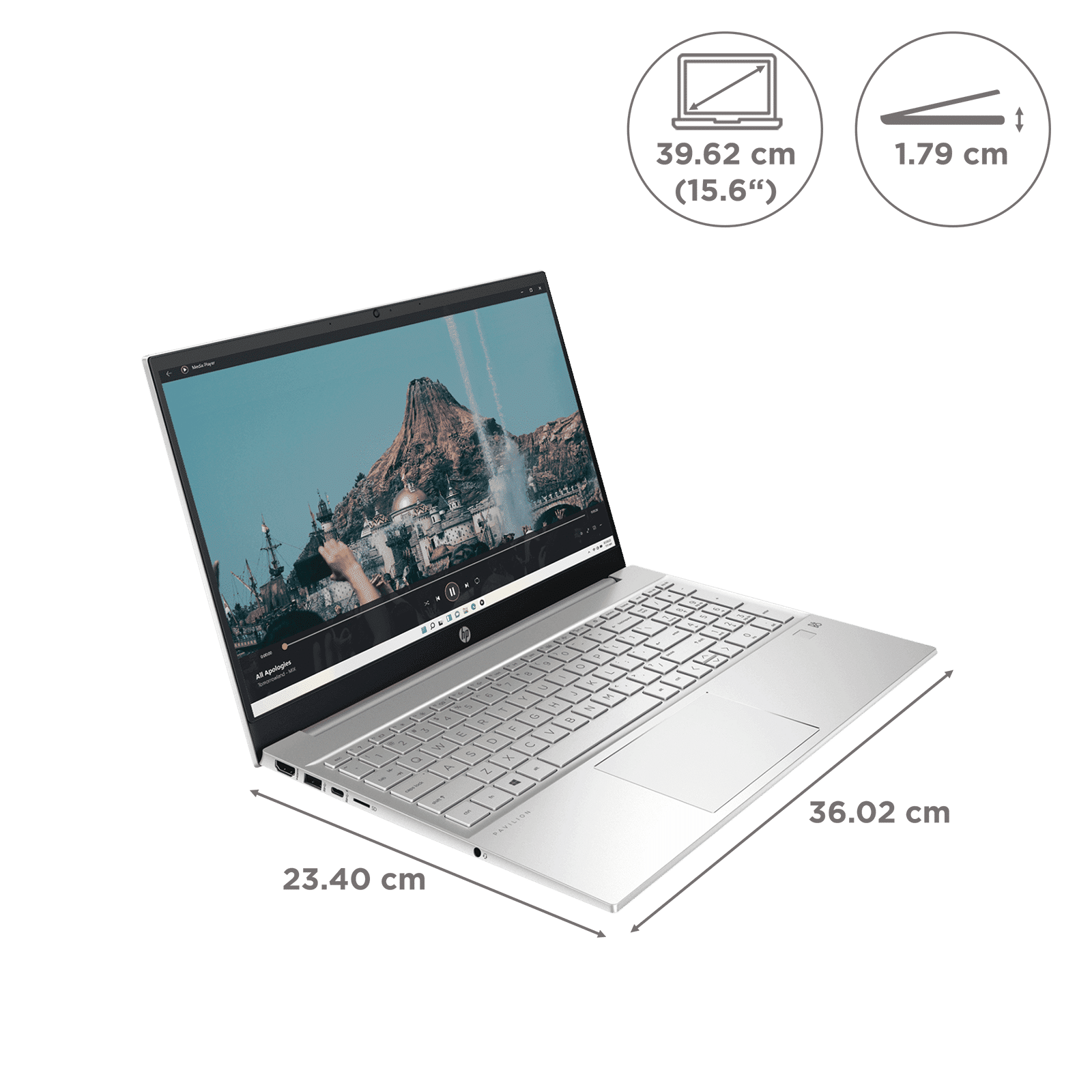 HP Pavilion 15 eh1047AU AMD Ryzen 5 Laptop (16GB, 1TB SSD, Windows 11 Home, 15.6 inch Full HD IPS Display, MS Office 2021, Natural Silver, 1.75 KG)_2