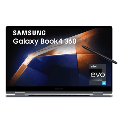 SAMSUNG Galaxy Book4 360 Intel Core Ultra 7 Touchscreen 2-in-1 Laptop (16GB, 512GB SSD, Windows 11 Home, 15.6 inch FHD AMOLED Display, MS Office 2021, Gray, 1.46 KG)