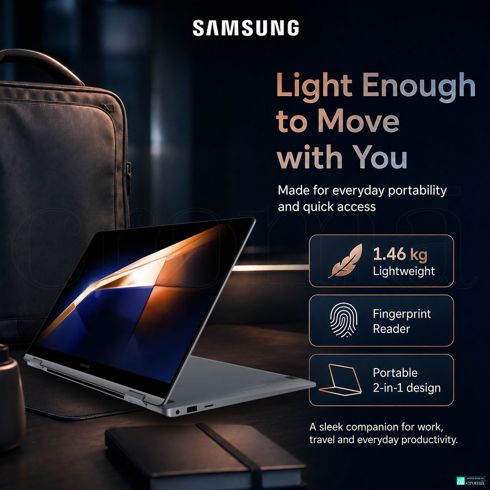 SAMSUNG Galaxy Book4 360 Intel Core Ultra 7 Touchscreen 2-in-1 Laptop (16GB, 512GB SSD, Windows 11 Home, 15.6 inch FHD AMOLED Display, MS Office 2021, Gray, 1.46 KG) SAMSUNG Galaxy Book4 360 Intel Core Ultra 7 Touchscreen 2-in-1 Laptop (16GB, 512GB SSD, Windows 11 Home, 15.6 inch FHD AMOLED Display, MS Office 2021, Gray, 1.46 KG)_7