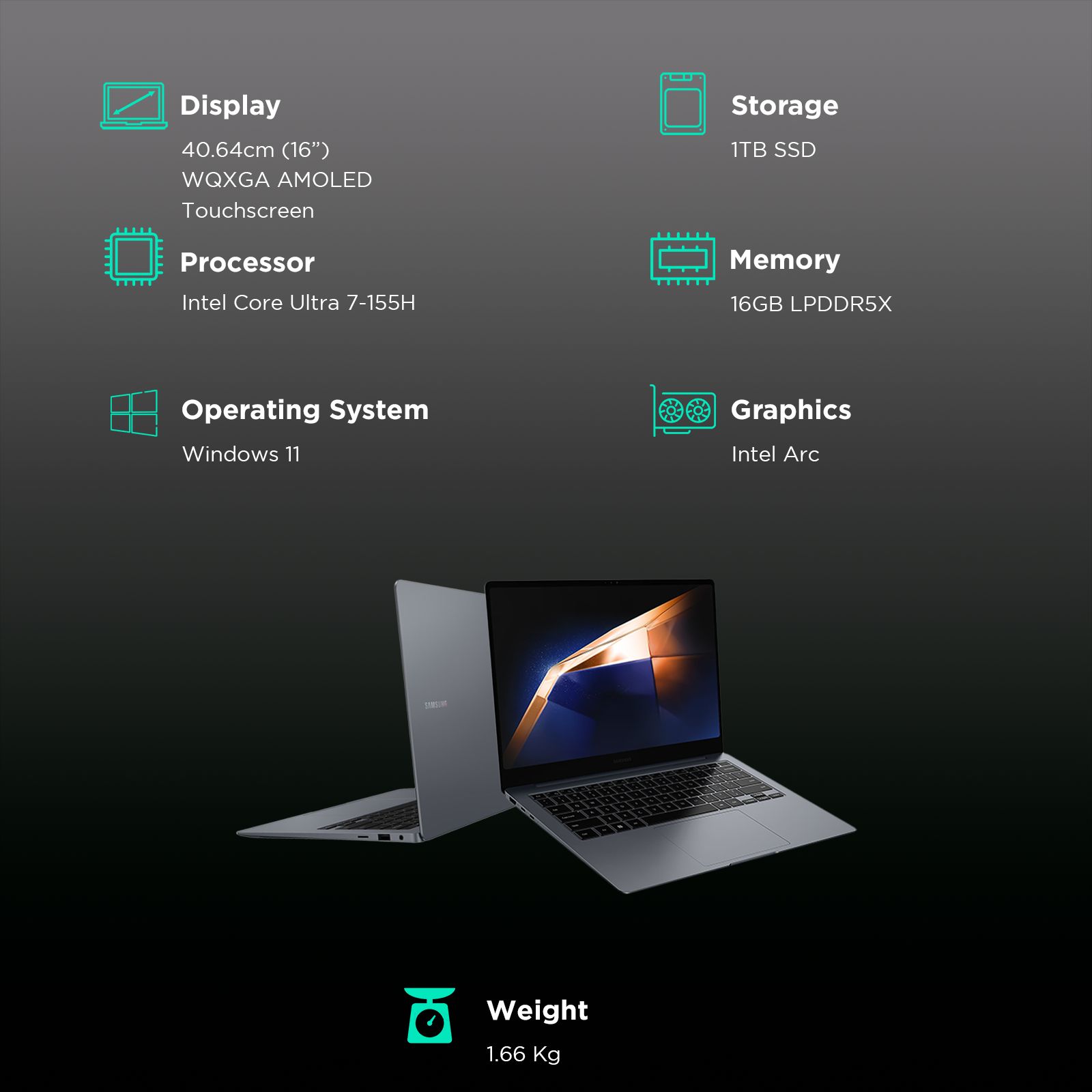 SAMSUNG Galaxy Book4 Pro 360 Intel Core Ultra 7 Touchscreen 2-in-1 Laptop (16GB, 1TB SSD, Windows 11 Home, 16 inch WQXGA Plus AMOLED Display, MS Office 2021, Moonstone Gray, 1.66 KG) SAMSUNG Galaxy Book4 Pro 360 Intel Core Ultra 7 Touchscreen 2-in-1 Laptop (16GB, 1TB SSD, Windows 11 Home, 16 inch WQXGA Plus AMOLED Display, MS Office 2021, Moonstone Gray, 1.66 KG)_3