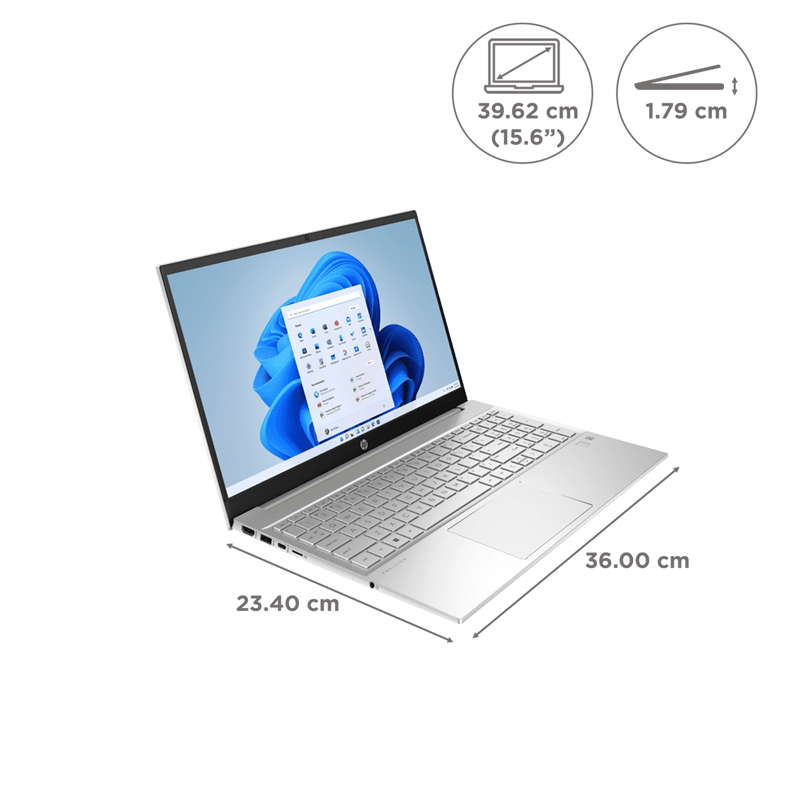 HP 15-eg3032TU Intel Core i7 13th Gen Laptop (16GB, 512GB SSD, Windows 11 Home, 16GB Graphics, 15.6 inch Full HD IPS Display, MS Office 2021, Natural Silver, 1.75 KG)_2