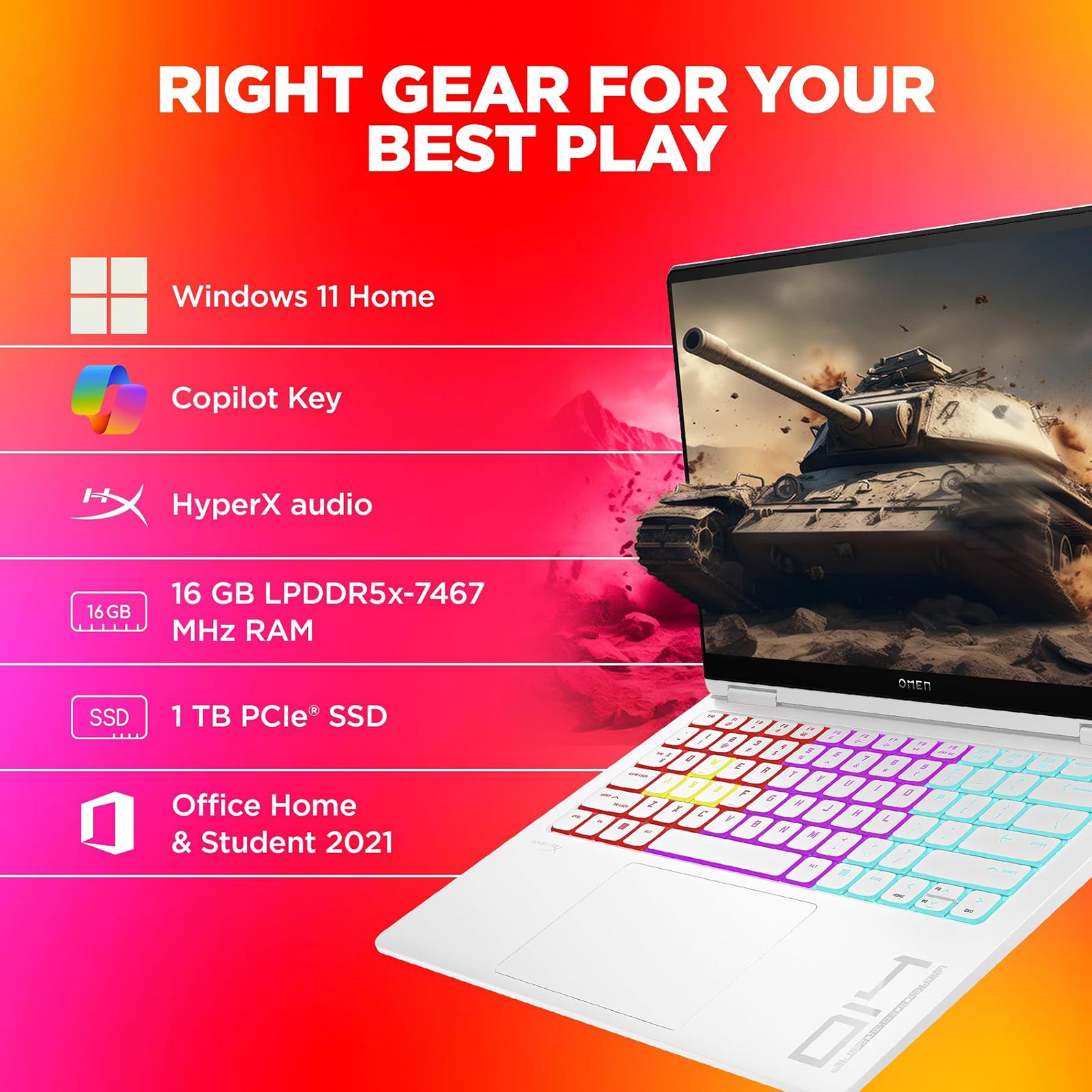 HP Omen Transcend 14 fb0089TX Intel Core Ultra 7 Gaming Laptop (16GB, 1TB SSD, Windows 11 Home, 8GB Graphics, 14 inch 120 Hz OLED Display, NVIDIA GeForce RTX 4060, MS Office 365, Ceramic White Aluminum, 1.63 KG) HP Omen Transcend 14 fb0089TX Intel Core Ultra 7 Gaming Laptop (16GB, 1TB SSD, Windows 11 Home, 8GB Graphics, 14 inch 120 Hz OLED Display, NVIDIA GeForce RTX 4060, MS Office 365, Ceramic White Aluminum, 1.63 KG)_15