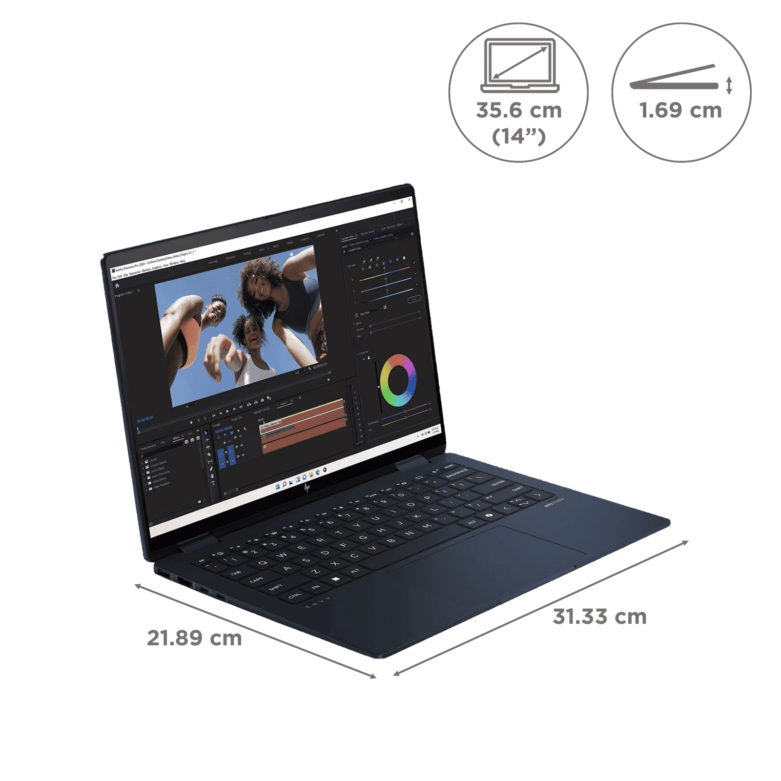 HP Envy x360 14 fc0078TU Intel Core Ultra 5 Touchscreen 2-in-1 Laptop (16GB, 512GB SSD, Windows 11 Home, 14 inch 2.8K OLED Display, MS Office 2021, Atmospheric Blue, 1.39 KG)_9