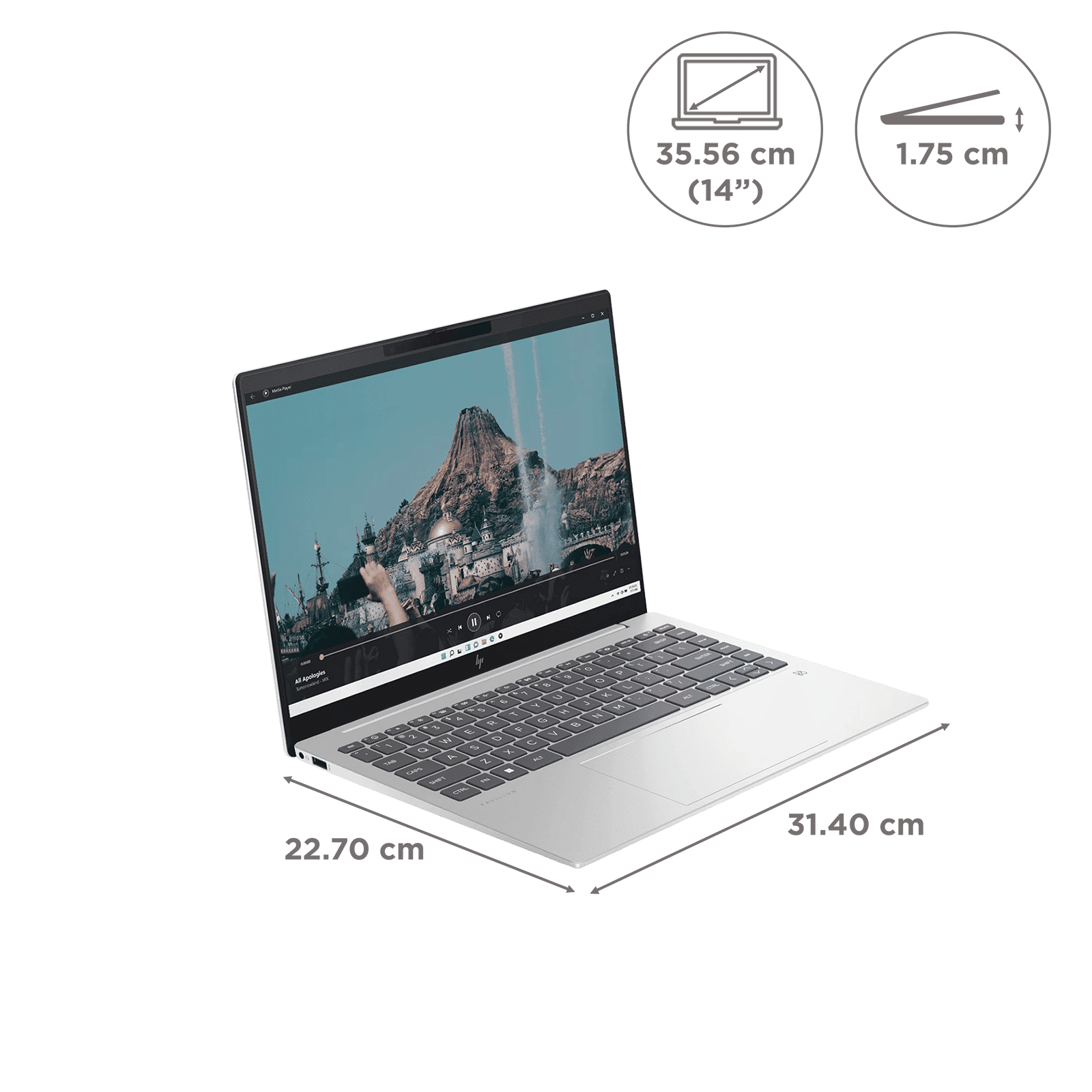 HP 14-ew1074TU Intel Core Ultra 5 Thin and Light Laptop (16GB, 512GB SSD, Windows 11 Home, 14 inch WQXGA IPS Display, MS Office 2021, Natural Silver, 1.44 KG) HP 14-ew1074TU Intel Core Ultra 5 Thin and Light Laptop (16GB, 512GB SSD, Windows 11 Home, 14 inch WQXGA IPS Display, MS Office 2021, Natural Silver, 1.44 KG)_2