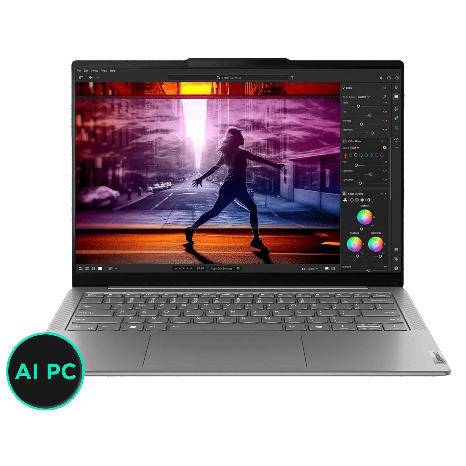Lenovo Yoga Slim 7 14IMH9 Intel Core Ultra 7 Laptop (32GB, 1TB SSD, Windows 11 Home, 14 inch WUXGA OLED Display, MS Office 2021, Luna Grey, 1.39 KG)_1