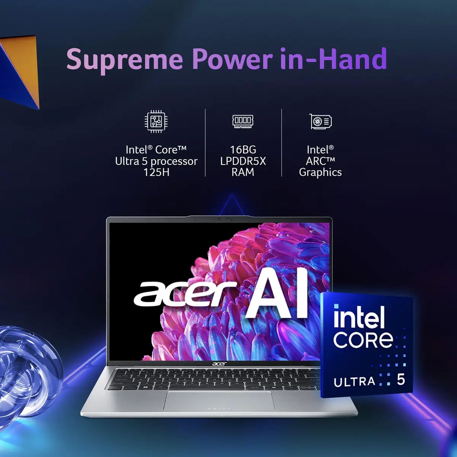 acer Swift Go SFG14-73T-58PZ Intel Core Ultra 5 Touchscreen Thin & Light Laptop (16GB, 512GB SSD, Windows 11 Home, 14 inch LCD IPS Display, MS Office 2021, Silver, 1.32 KG)_7