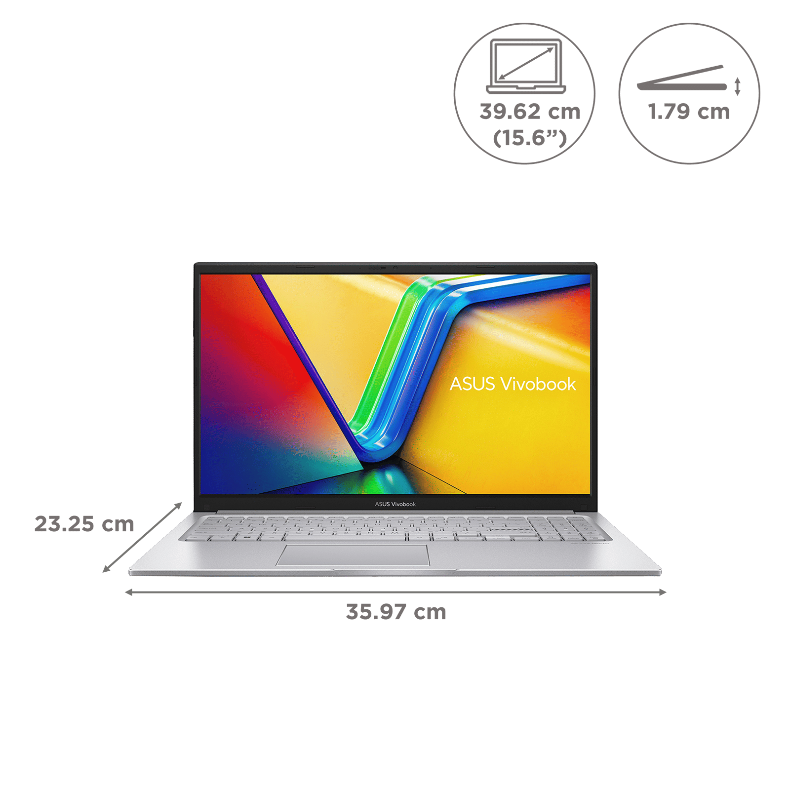 ASUS Vivo book 15 Intel Core i3 12th Gen Laptop (8GB, 512GB SSD, Windows 11 Home, 15.6 inch Full HD Display, MS Office 2021, Cool Silver, 1.7 KG)_2