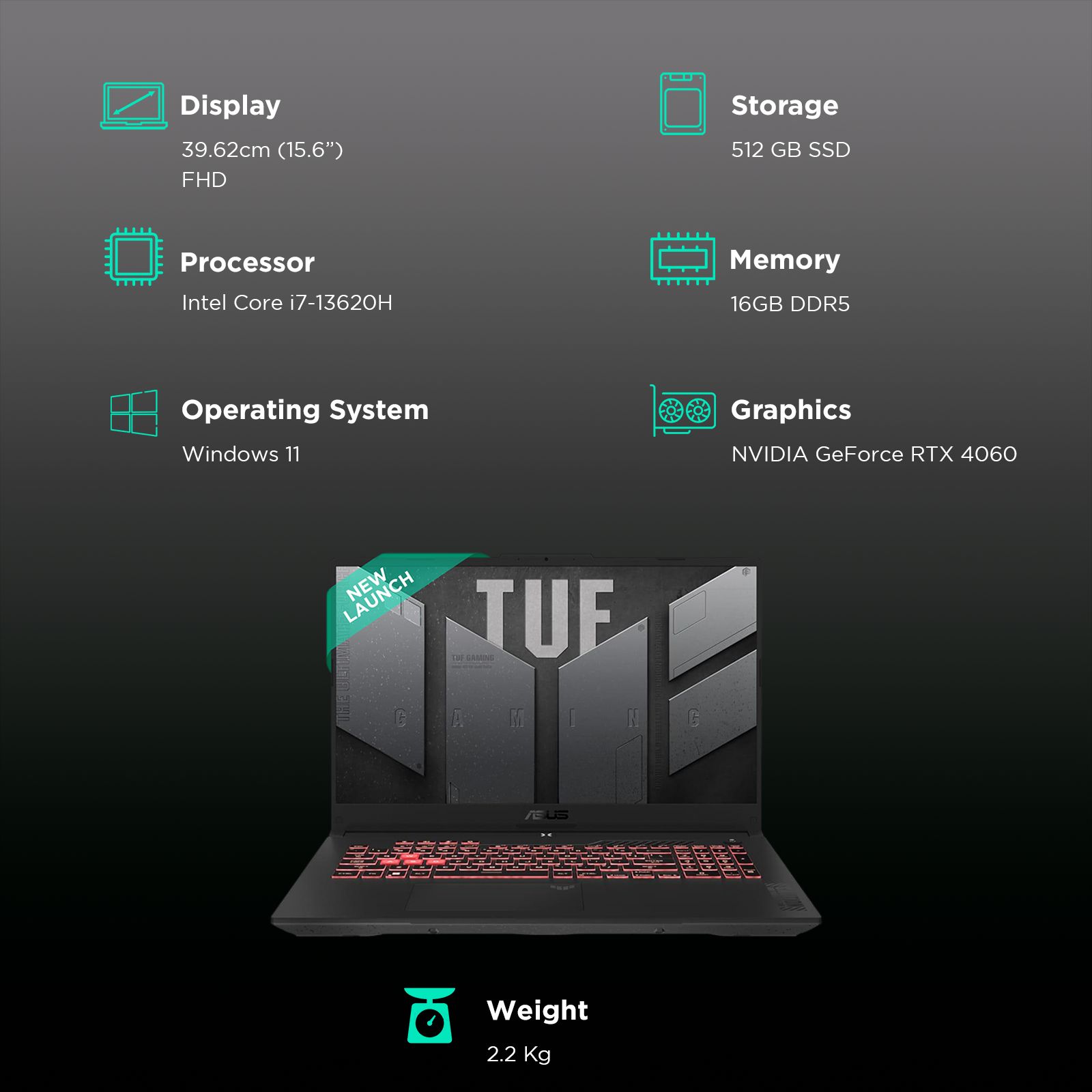 ASUS TUF Gaming F15 FX507VV-LP287W Intel Core i7 13th Gen Gaming Laptop (16GB, 512GB SSD, Windows 11 Home, 8GB Graphics, 15.6 inch 144 Hz Full HD IPS Display, NVIDIA GeForce RTX 4060, Mecha Gray, 2.2 KG) ASUS TUF Gaming F15 FX507VV-LP287W Intel Core i7 13th Gen Gaming Laptop (16GB, 512GB SSD, Windows 11 Home, 8GB Graphics, 15.6 inch 144 Hz Full HD IPS Display, NVIDIA GeForce RTX 4060, Mecha Gray, 2.2 KG)_3