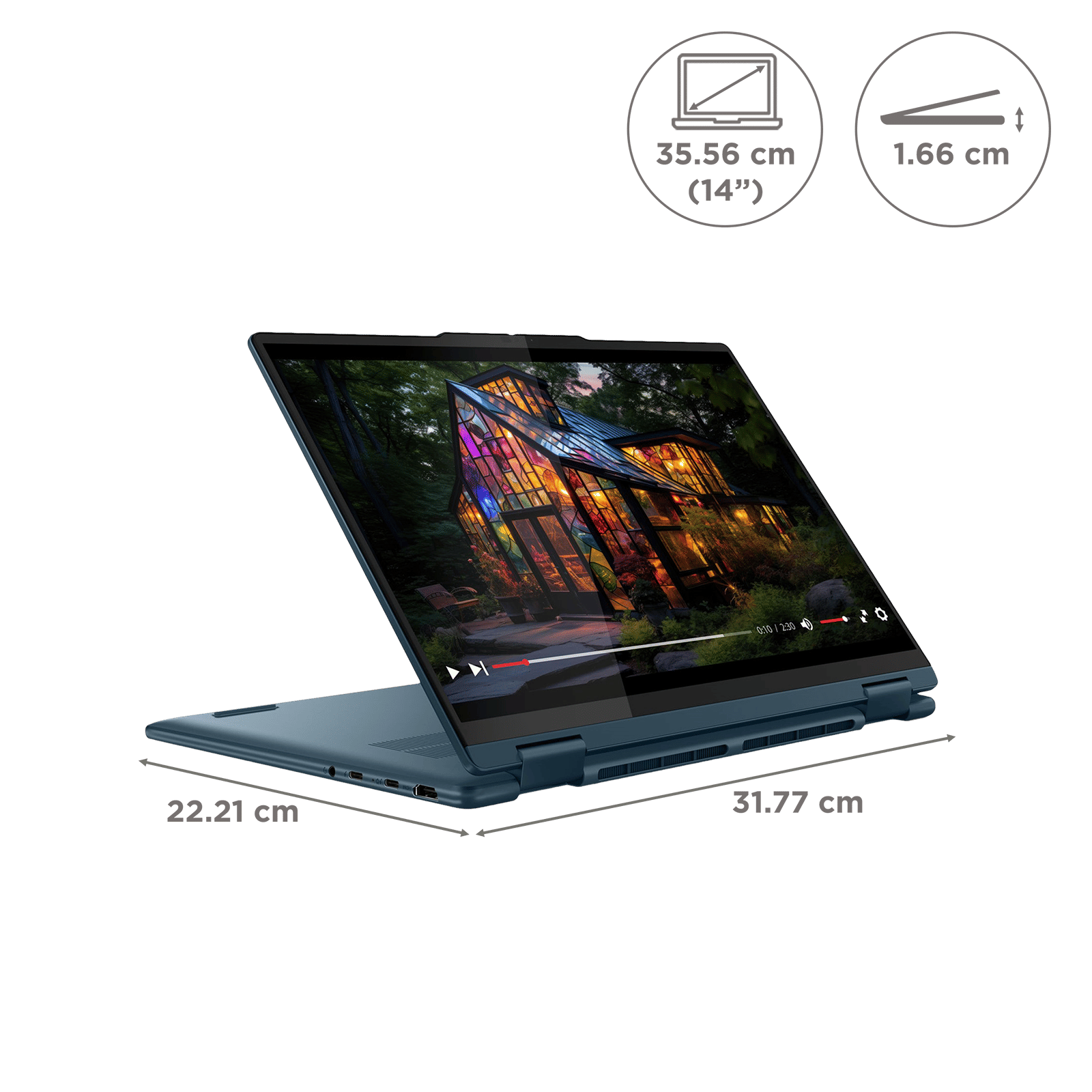 Lenovo Yoga 7 14IML9 Intel Core Ultra 5 Touchscreen 2-in-1 Laptop (16GB, 1TB SSD, Windows 11 Home, 14 inch WUXGA OLED Display, MS Office 2021, Tidal Teal, 1.49 KG)_2