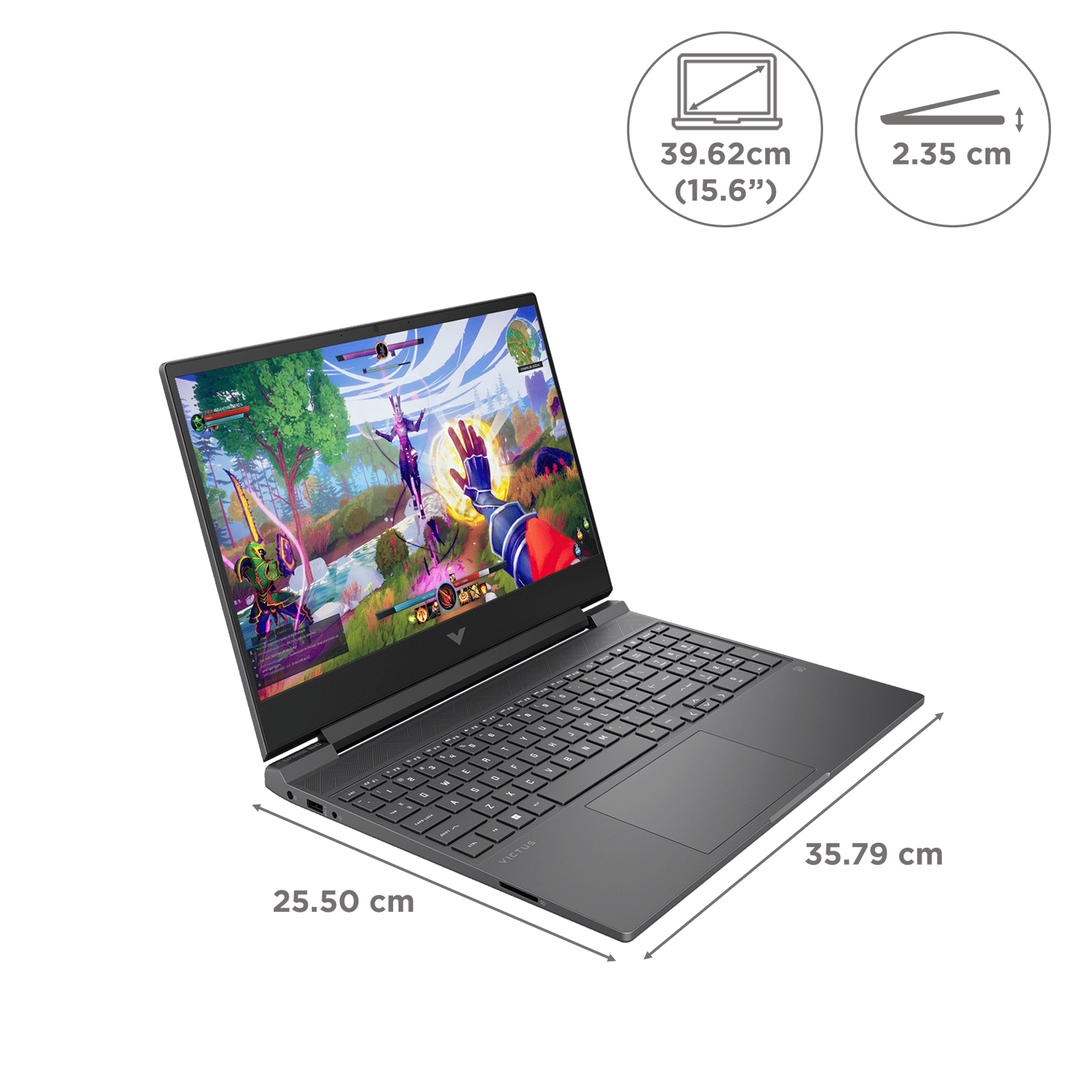 HP Victus Intel Core i7 13th Gen Gaming Laptop (16GB, 512GB SSD, Windows 11 Home, 8GB Graphics, 15.6 inch 144 Hz Full HD IPS Display, NVIDIA GeForce RTX 4060, MS Office 2021, Mica Silver, 2.29 KG)_2