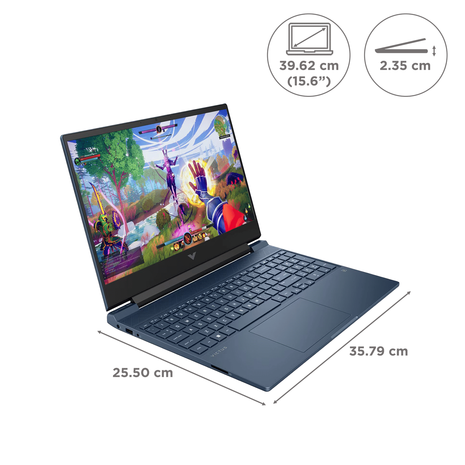 HP Victus 15 fa1128TX Intel Core i5 13th Gen Gaming Laptop (16GB, 512TB SSD, Windows 11 Home, 4GB Graphics, 15.6 inch 144 Hz Full HD IPS Display, NVIDIA GeForce RTX 2050, Performance Blue, 2.29 KG)_2