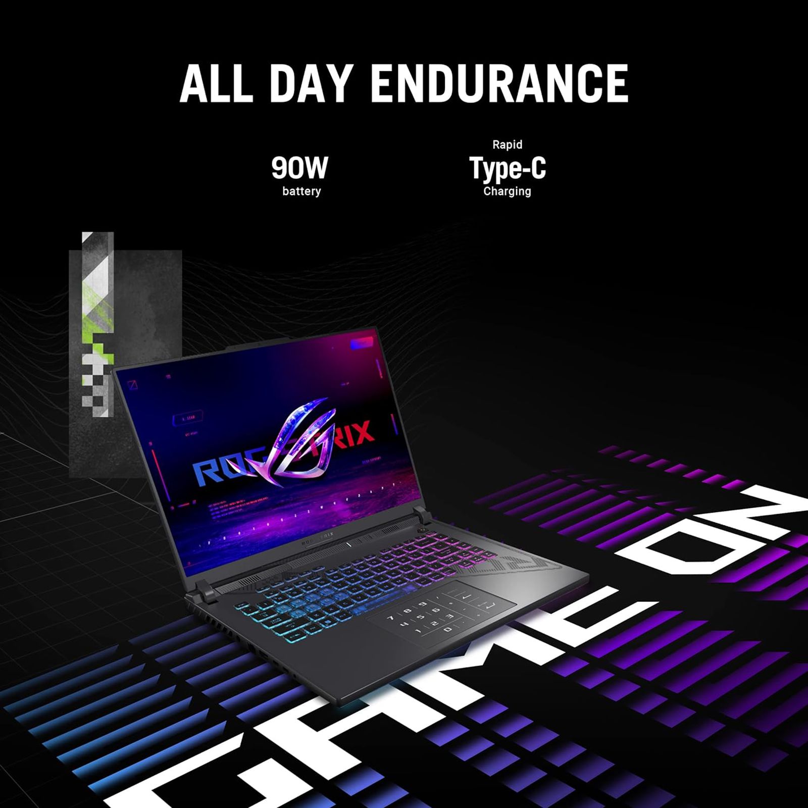ASUS ROG Strix G16 G614JIR-N4062WS Intel Core i9 14th Gen Gaming Laptop (16GB, 1TB SSD, Windows 11 Home, 8GB Graphics, 16 inch 240 Hz WQXGA IPS Display, NVIDIA GeForce RTX 4070, MS Office Home and Student 2021, Eclipse Gray, 2.5 KG)_13