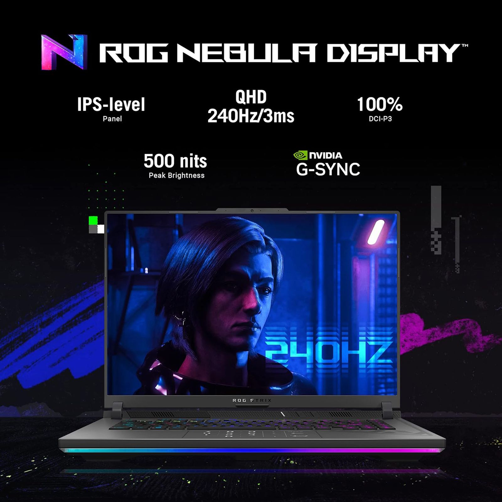 ASUS ROG Strix G16 G614JIR-N4062WS Intel Core i9 14th Gen Gaming Laptop (16GB, 1TB SSD, Windows 11 Home, 8GB Graphics, 16 inch 240 Hz WQXGA IPS Display, NVIDIA GeForce RTX 4070, MS Office Home and Student 2021, Eclipse Gray, 2.5 KG)_17