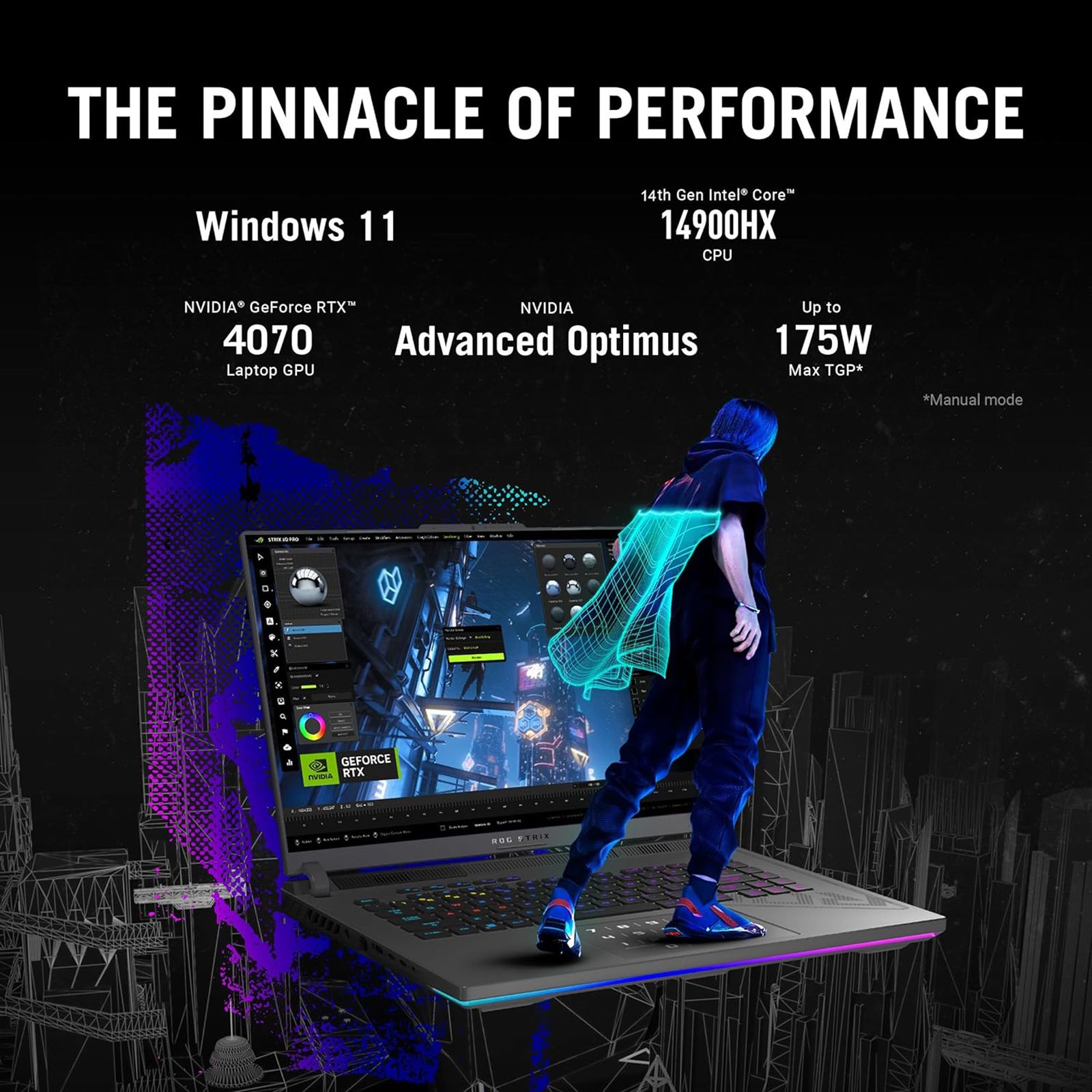 ASUS ROG Strix G16 G614JIR-N4062WS Intel Core i9 14th Gen Gaming Laptop (16GB, 1TB SSD, Windows 11 Home, 8GB Graphics, 16 inch 240 Hz WQXGA IPS Display, NVIDIA GeForce RTX 4070, MS Office Home and Student 2021, Eclipse Gray, 2.5 KG)_18