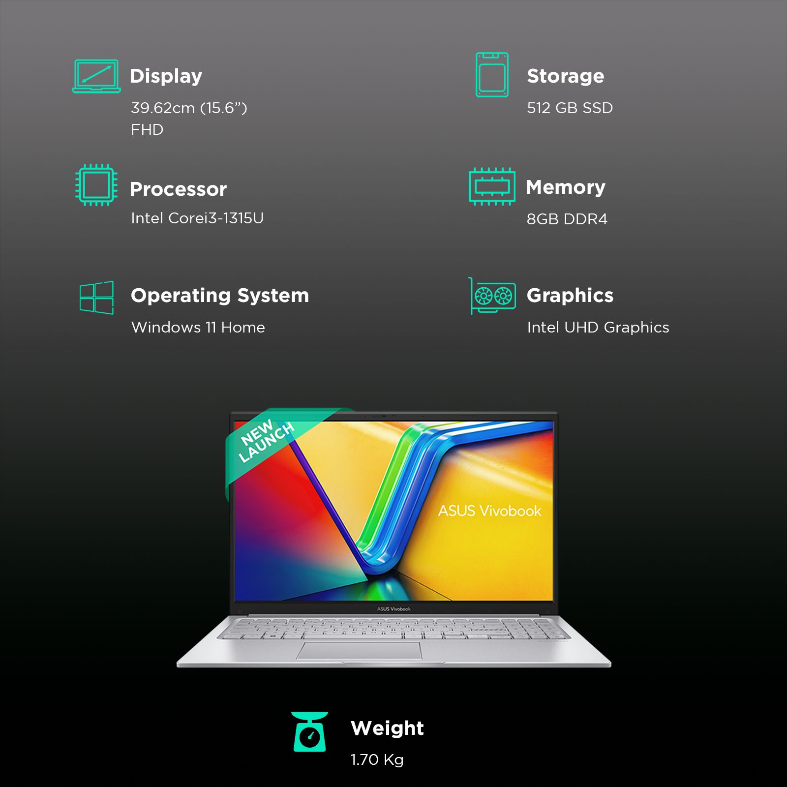ASUS Vivobook 15 X1504VA-NJ320WS Intel Core i3 13th Gen Thin & Light Laptop (8GB, 512GB SSD, Windows 11 Home, 15.6 inch Full HD Display, MS Office Home & Student 2021, Cool Silver, 1.7 KG) ASUS Vivobook 15 X1504VA-NJ320WS Intel Core i3 13th Gen Thin & Light Laptop (8GB, 512GB SSD, Windows 11 Home, 15.6 inch Full HD Display, MS Office Home & Student 2021, Cool Silver, 1.7 KG)_3
