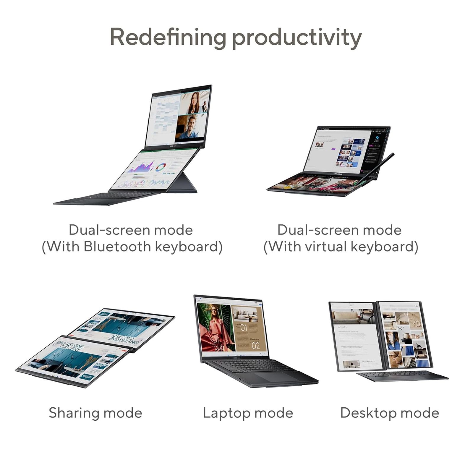 ASUS Zenbook Duo UX8406MA-QL761WS Intel Core Ultra 7 Touchscreen Thin & Light Laptop (32GB, 1TB SSD, Windows 11 Home, 14 inch Full HD OLED Display, MS Office Home & Student 2021, Inkwell Gray, 1.65 KG)_9