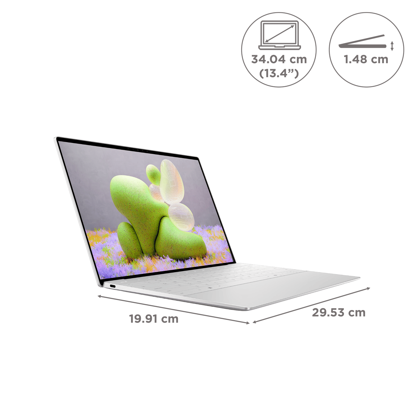 DELL XPS 13 Intel Core Ultra 7 Touchscreen Thin & Light Laptop (32GB, 1TB SSD, Windows 11 Home, 13.4 inch UHD OLED Display, MS Office Home & Student 2021, Platinum, 1.17 KG)_2