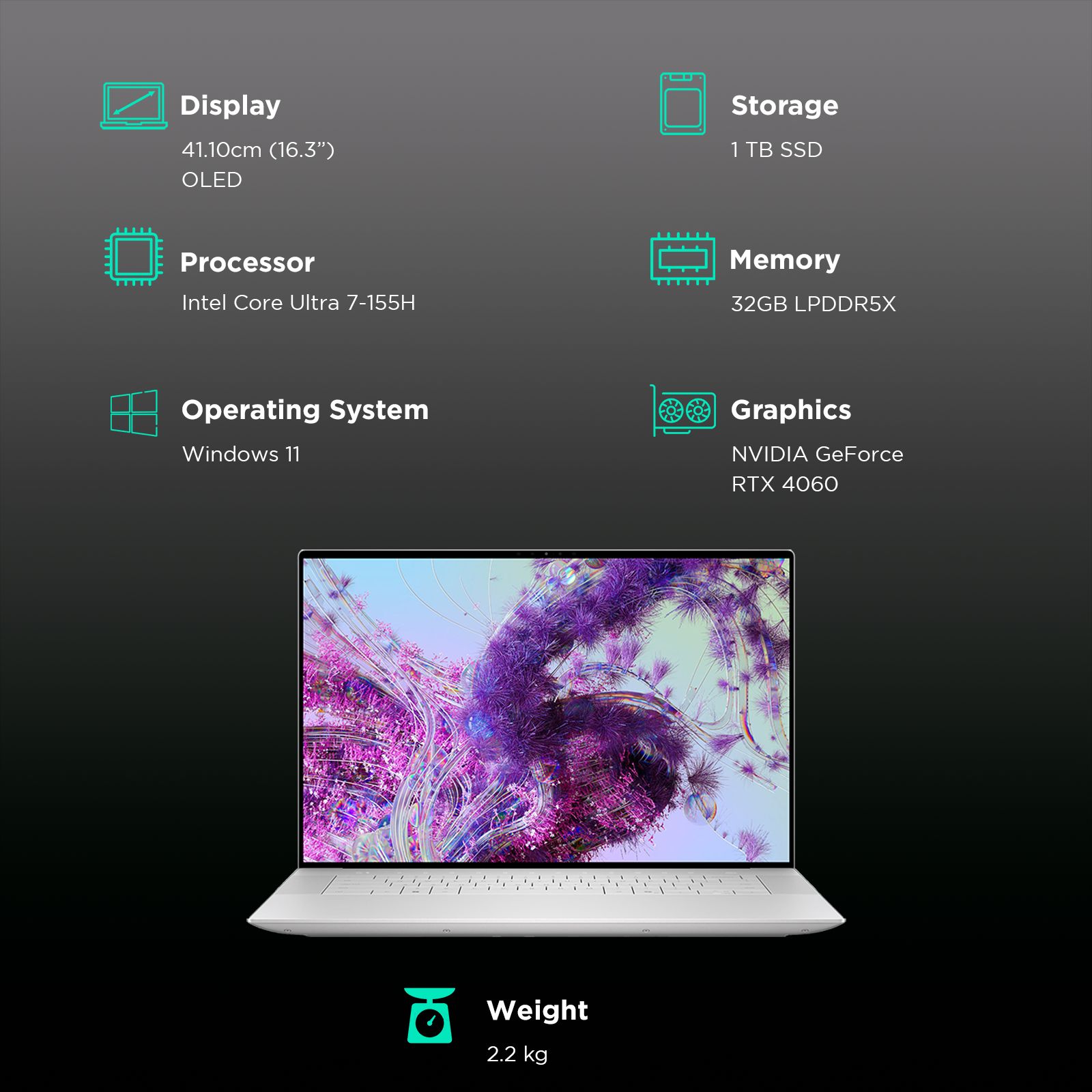 DELL XPS 16 Intel Core Ultra 7 Touchscreen Laptop (32GB, 1TB SSD, Windows 11 Home, 8GB Graphics, 16.3 inch UHD OLED Display, MS Office Home & Student 2021, Platinum, 2.20 KG) DELL XPS 16 Intel Core Ultra 7 Touchscreen Laptop (32GB, 1TB SSD, Windows 11 Home, 8GB Graphics, 16.3 inch UHD OLED Display, MS Office Home & Student 2021, Platinum, 2.20 KG)_3