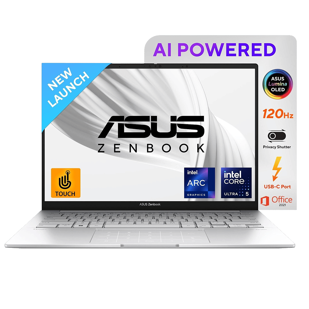 ASUS Zenbook 14 UX3405MA-PZ551WS Intel Evo Core Ultra 5 Touchscreen Thin & Light Laptop (16GB, 1TB SSD, Windows 11 Home, MS Office Home and Student 2021, 14 inch 3K OLED Display, Foggy Silver, 1.28 KG) ASUS Zenbook 14 UX3405MA-PZ551WS Intel Evo Core Ultra 5 Touchscreen Thin & Light Laptop (16GB, 1TB SSD, Windows 11 Home, MS Office Home and Student 2021, 14 inch 3K OLED Display, Foggy Silver, 1.28 KG)_20