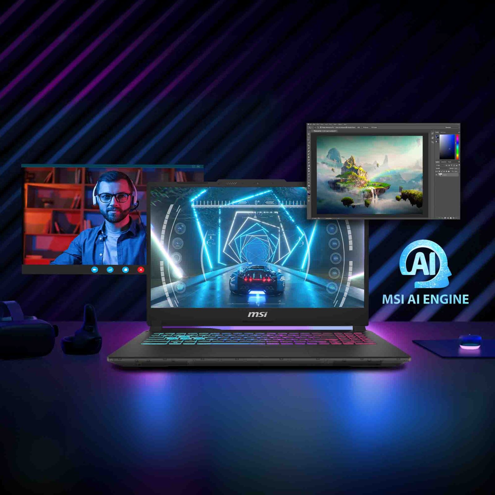 MSI Cyborg 15 AI A1VEK 096IN Intel Core Ultra 7 Gaming Laptop (16GB, 512GB SSD, Windows 11 Home, 6GB Graphics, 15.6 inch 144 Hz FHD Display, NVIDIA GeForce RTX 4050, MS Office Home & Student 2021, Translucent Black, 1.98 KG) MSI Cyborg 15 AI A1VEK 096IN Intel Core Ultra 7 Gaming Laptop (16GB, 512GB SSD, Windows 11 Home, 6GB Graphics, 15.6 inch 144 Hz FHD Display, NVIDIA GeForce RTX 4050, MS Office Home & Student 2021, Translucent Black, 1.98 KG)_10