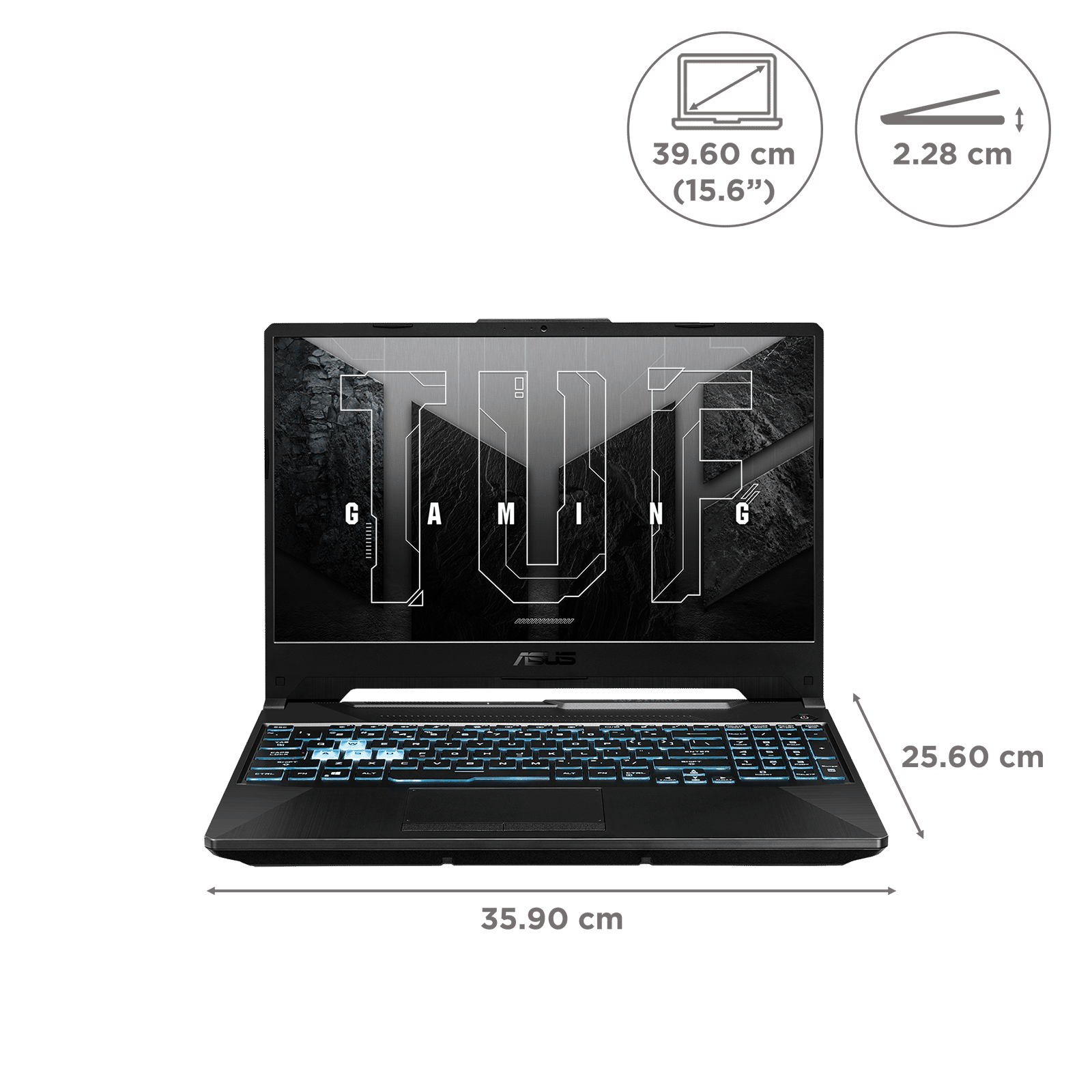 ASUS TUF Gaming A15 AMD Ryzen 5 Gaming Laptop (16GB, 512GB SSD, Windows 11 Home, 4GB Graphics, 15.6 inch 144 Hz Full HD Display, NVIDIA GeForce RTX 2050, MS Office Home and Student, Graphite Black, 2.3 KG)_2