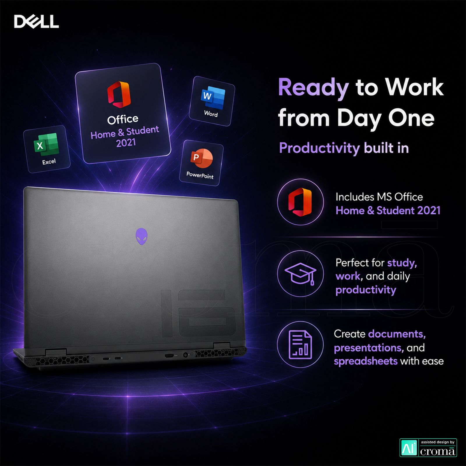 DELL Alienware m16 R2 Intel Core Ultra 9 Gaming Laptop (16GB, 1TB SSD, Windows 11 Home, 8GB Graphics, 16 inch 240 Hz QHD Plus Display, NVIDIA GeForce RTX 4060, MS Office Home & Student 2021, Dark Metallic Moon, 2.61 KG) DELL Alienware m16 R2 Intel Core Ultra 9 Gaming Laptop (16GB, 1TB SSD, Windows 11 Home, 8GB Graphics, 16 inch 240 Hz QHD Plus Display, NVIDIA GeForce RTX 4060, MS Office Home & Student 2021, Dark Metallic Moon, 2.61 KG)_6