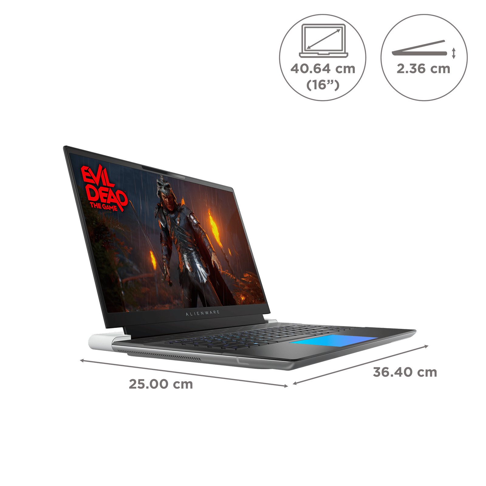 DELL Alienware X16 R2 Intel Core Ultra 9 Gaming Laptop (32GB, 1TB SSD, Windows 11 Home, 8GB Graphics, 16 inch 240 Hz QHD Plus Display, NVIDIA GeForce RTX 4070, MS Office 2021, Lunar Light, 2.55 KG)_2
