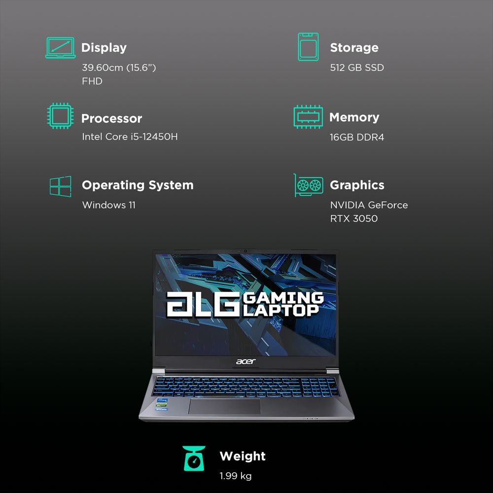 Buy acer Aspire ALG AL15G-52 Intel Core i5 12th Gen Gaming Laptop (16GB ...