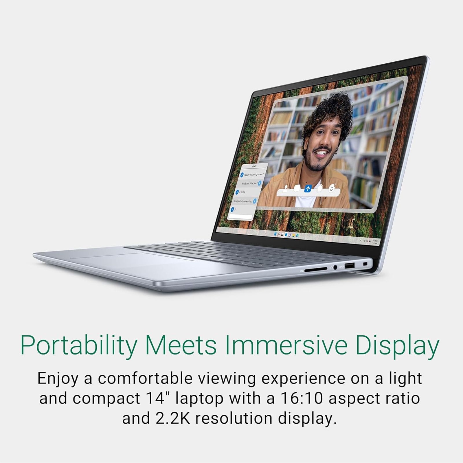 DELL Inspiron 5445 AMD Ryzen 5 8540U 8th Gen Thin & Light Laptop (16GB, 512GB SSD, Windows 11 Home, 14 inch FHD Plus Display, MS Office 2021, Ice Blue, 1.61 KG)_14
