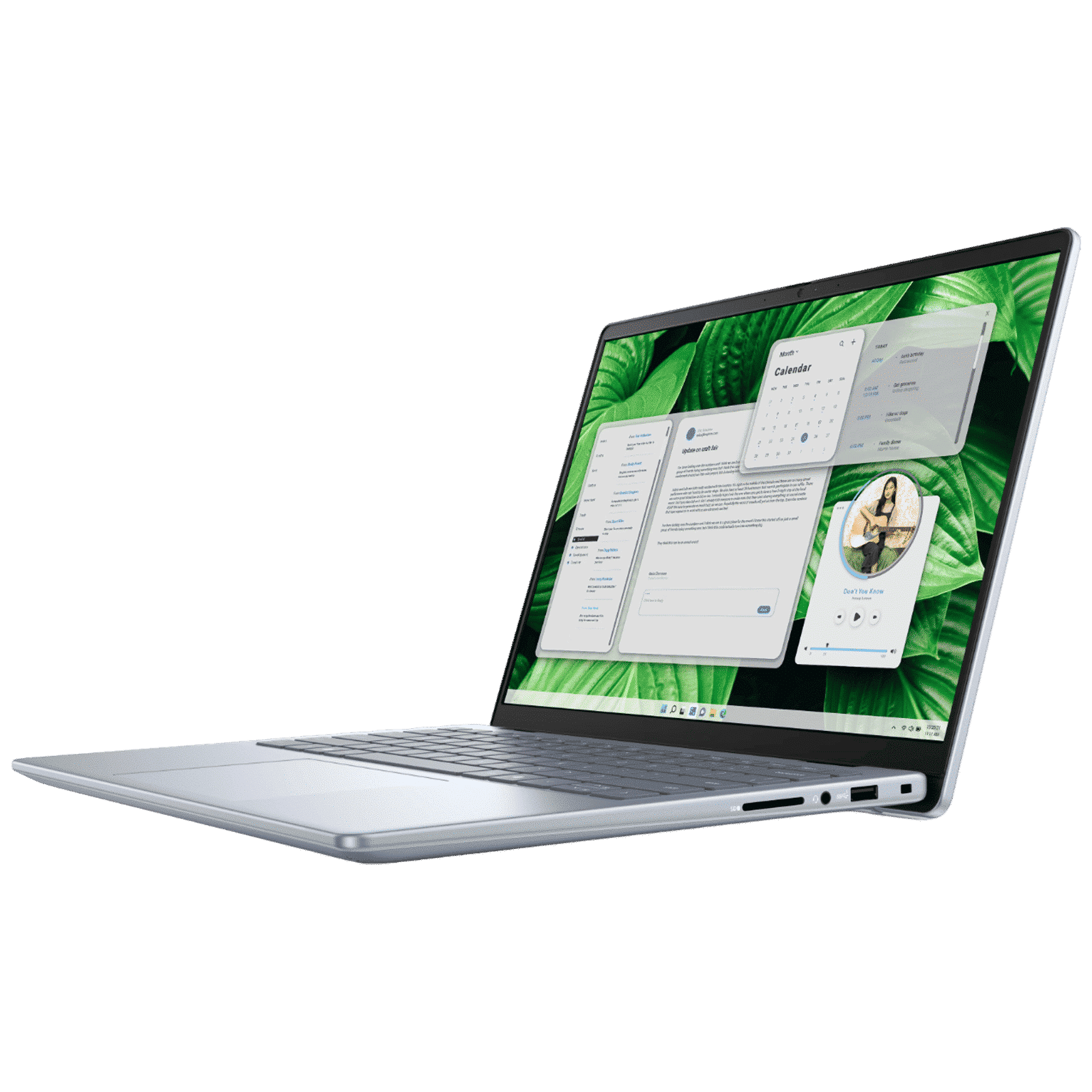 DELL Inspiron 5445 AMD Ryzen 5 8540U 8th Gen Thin & Light Laptop (16GB, 512GB SSD, Windows 11 Home, 14 inch FHD Plus Display, MS Office 2021, Ice Blue, 1.61 KG)_4