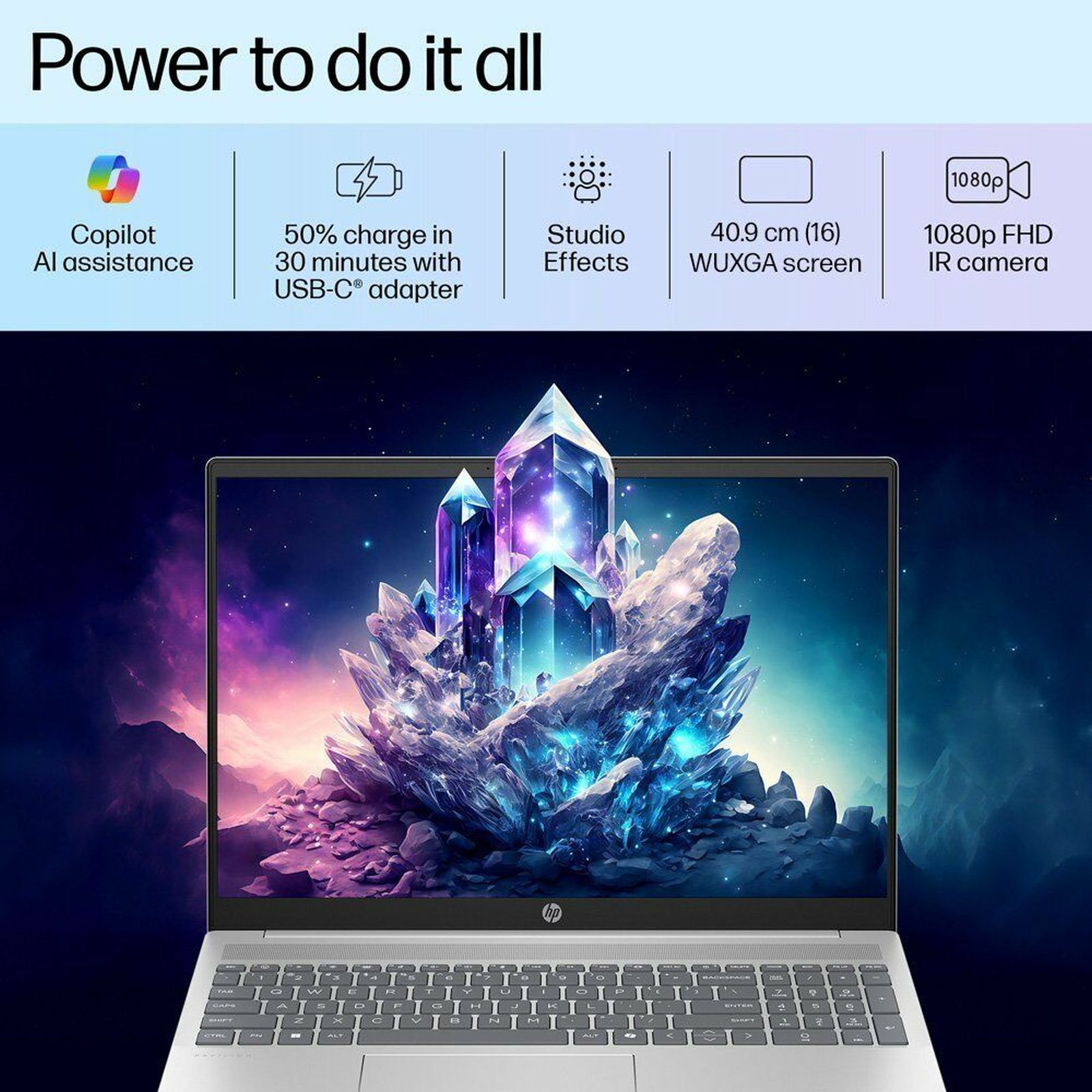 HP Pavilion 16 af0015TU Intel Core Ultra 5 Laptop (16GB, 512GB SSD, Windows 11 Home, 16 inch Full HD IPS Display, MS Office 2021, Natural Silver, 1.77 KG)_8