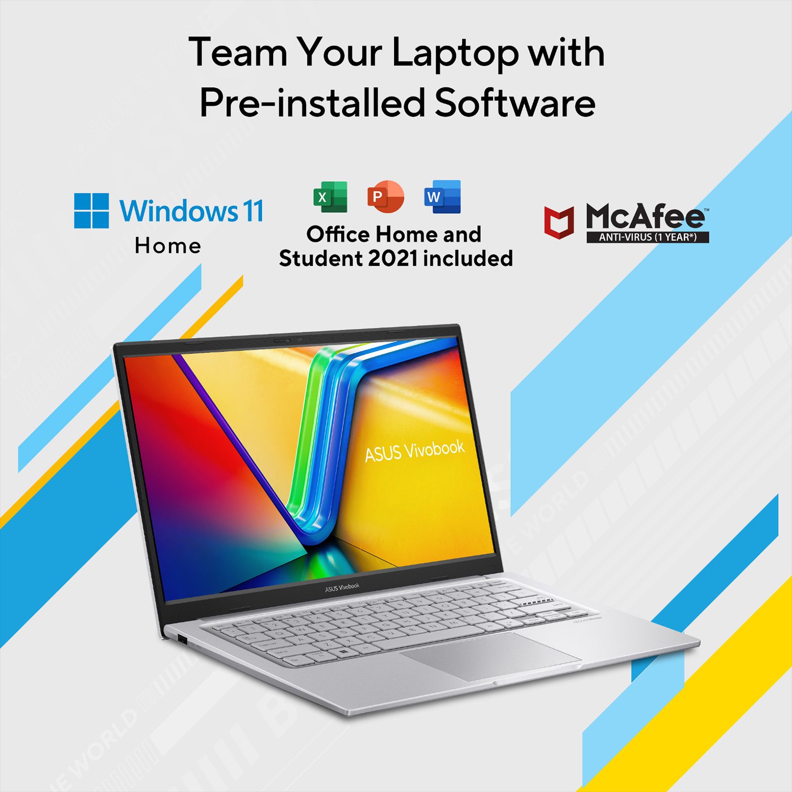 ASUS Vivobook 14 X1404VA-NK542WS Intel Core i5 13th Gen Thin & Light Laptop (16GB, 512GB SSD, Windows 11 Home, 14 inch Full HD Display, MS Office Home & Student 2021, Transparent Silver, 1.4 KG)_9
