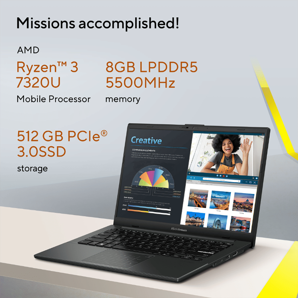 ASUS Vivo book Go AMD Ryen 3 Laptop (8GB, 512GB SSD, Windows 11 Home, 14 inch Full HD LED Backlit Display, MS Office 2021, Mixed Black, 1.38 KG) ASUS Vivo book Go AMD Ryen 3 Laptop (8GB, 512GB SSD, Windows 11 Home, 14 inch Full HD LED Backlit Display, MS Office 2021, Mixed Black, 1.38 KG)_12