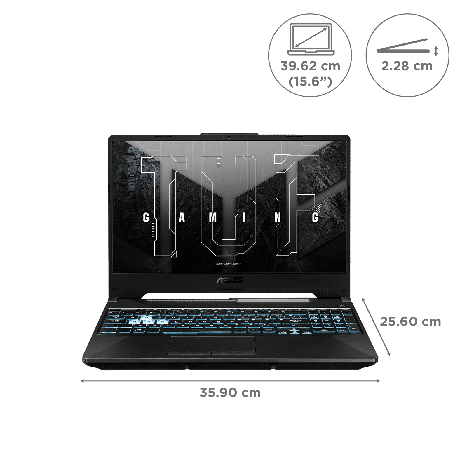 ASUS TUF Gaming A15 FA506NCR-HN075WS AMD Ryzen 7 Gaming Laptop (16GB, 512GB SSD, Windows 11 Home, 4GB Graphics, 15.6 inch 144 Hz Full HD IPS Display, NVIDIA GeForce RTX 3050, MS Office Home and Student 2021, Graphite Black, 2.3 KG)_2
